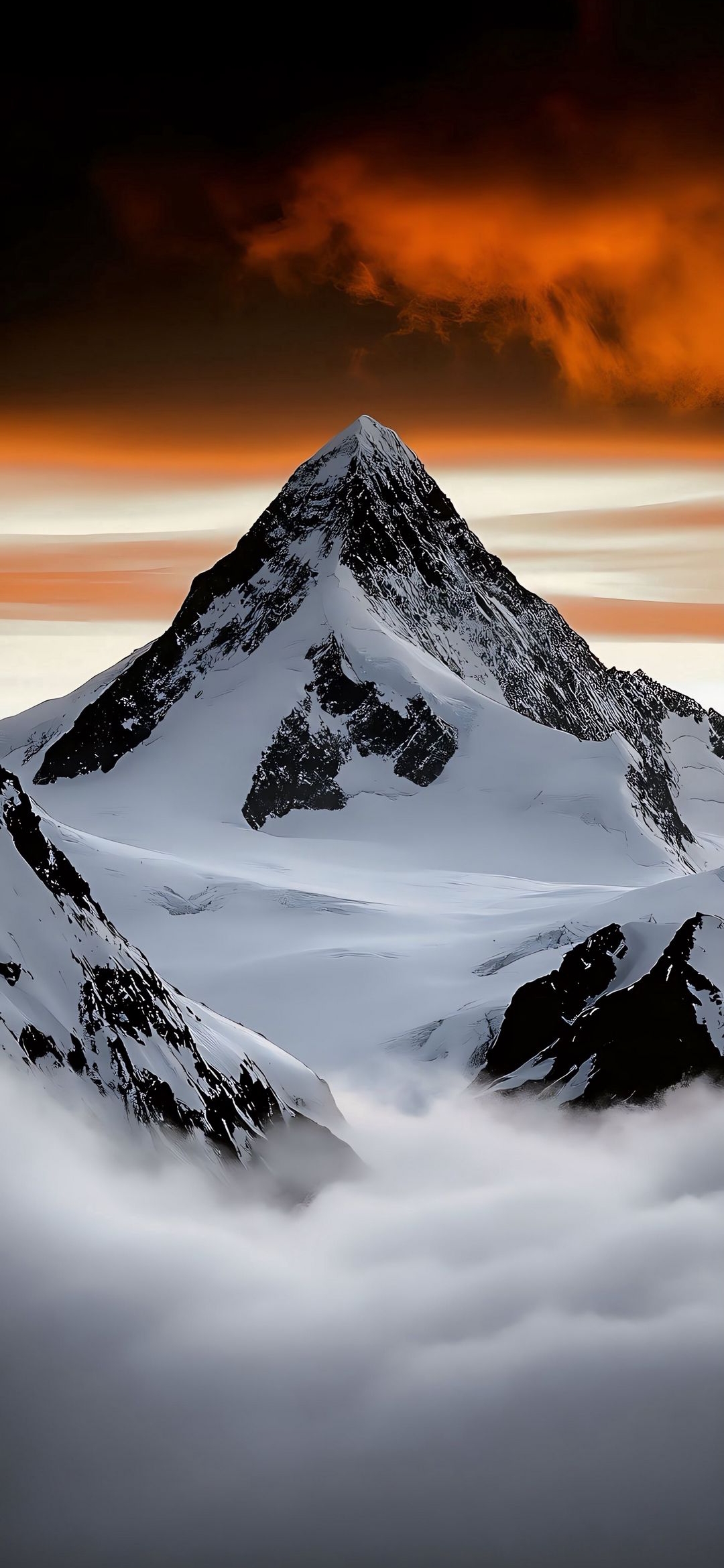 Snowy Mountain Sunset - wallpaper for OpersCraft