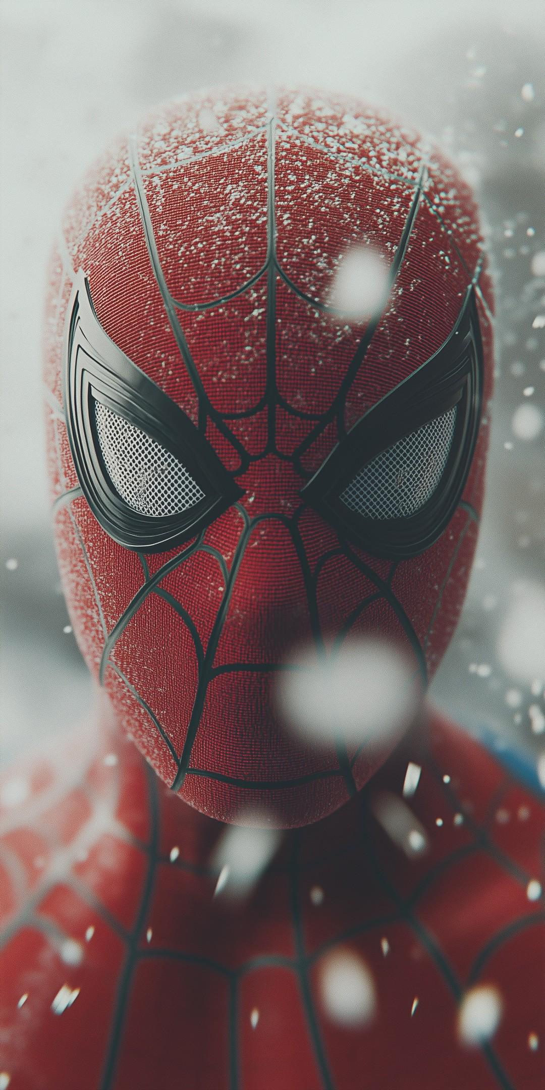 Snowy Spiderman Close-Up - spider-man wallpaper for OpersCraft