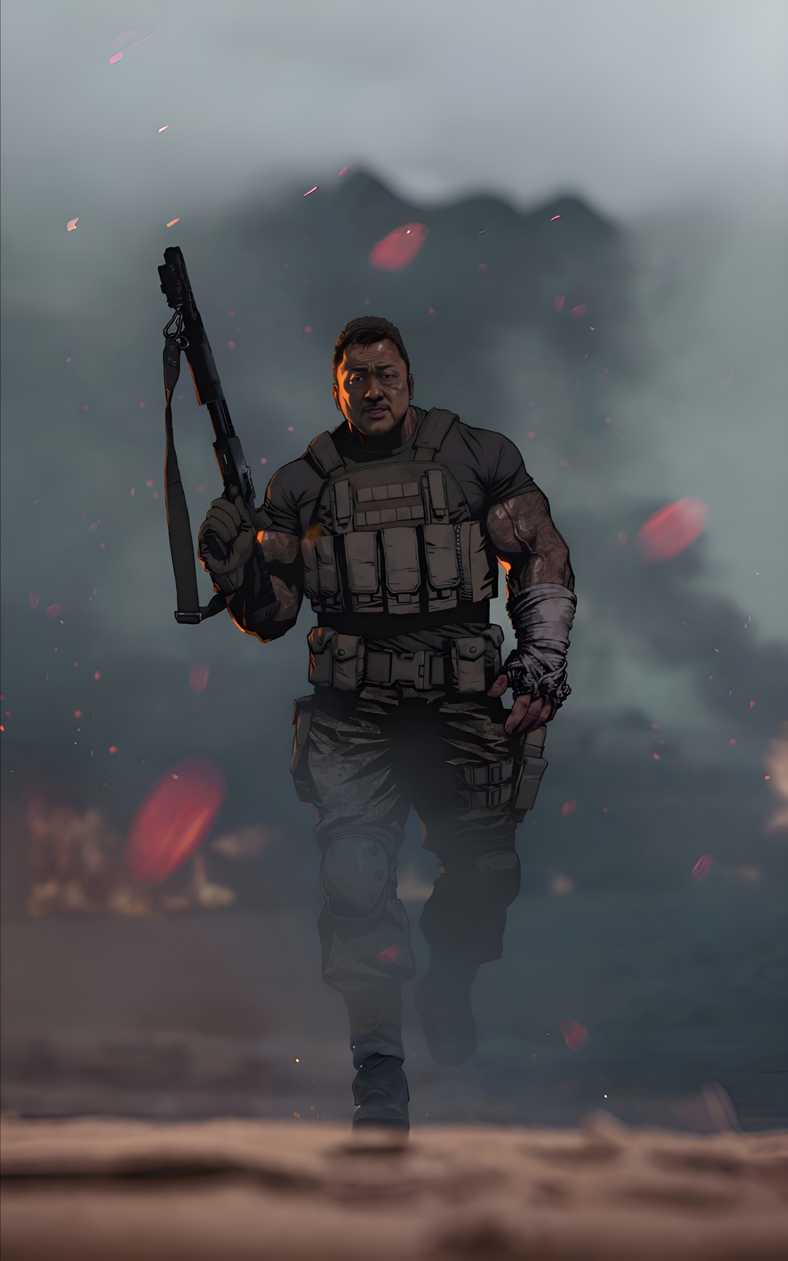 Soldier in the Mist - military wallpaper for OpersCraft