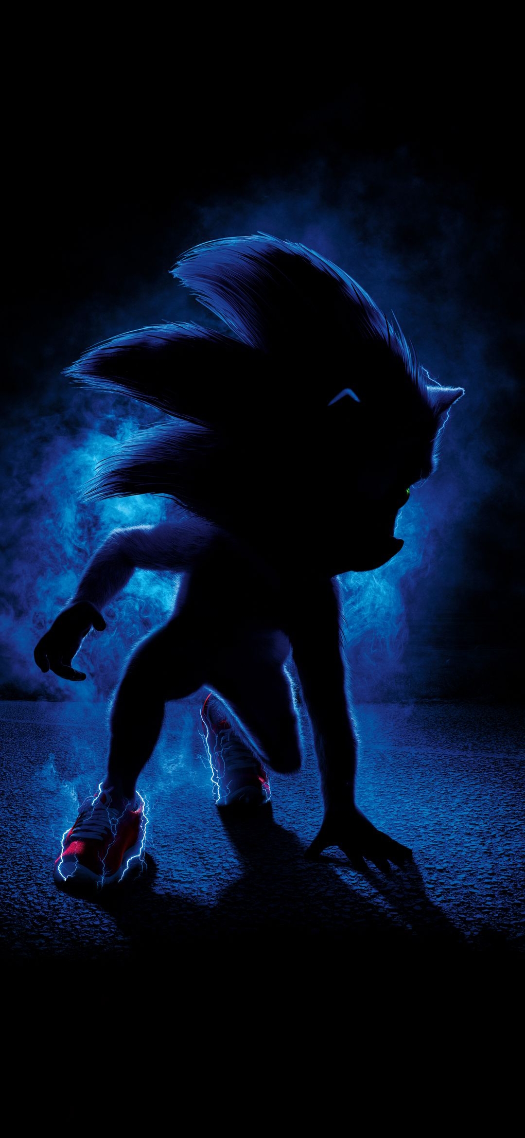 Sonic Blue Lightning Silhouette - sonic wallpaper for OpersCraft
