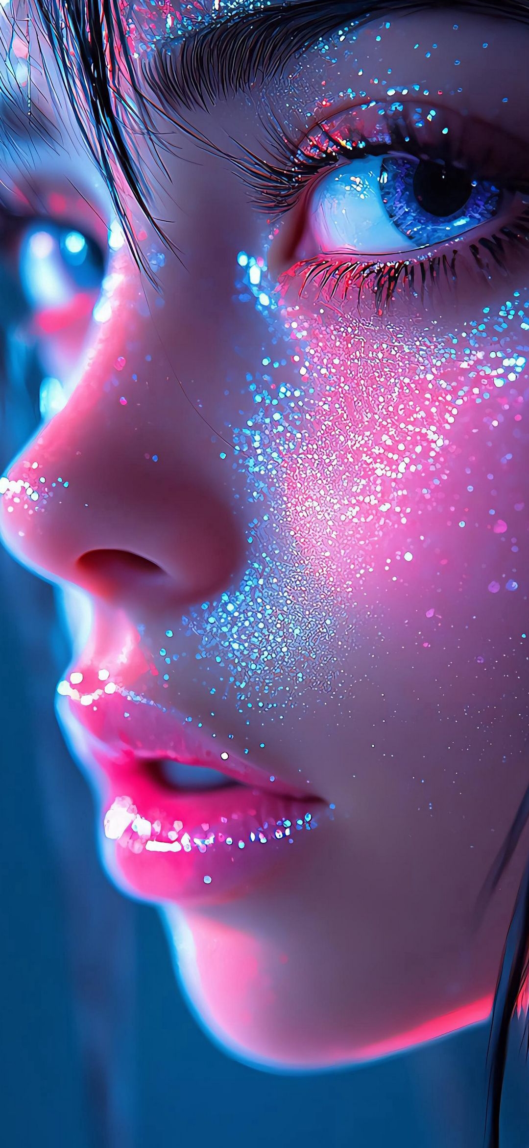 Sparkling Neon Portrait - girl wallpaper for OpersCraft
