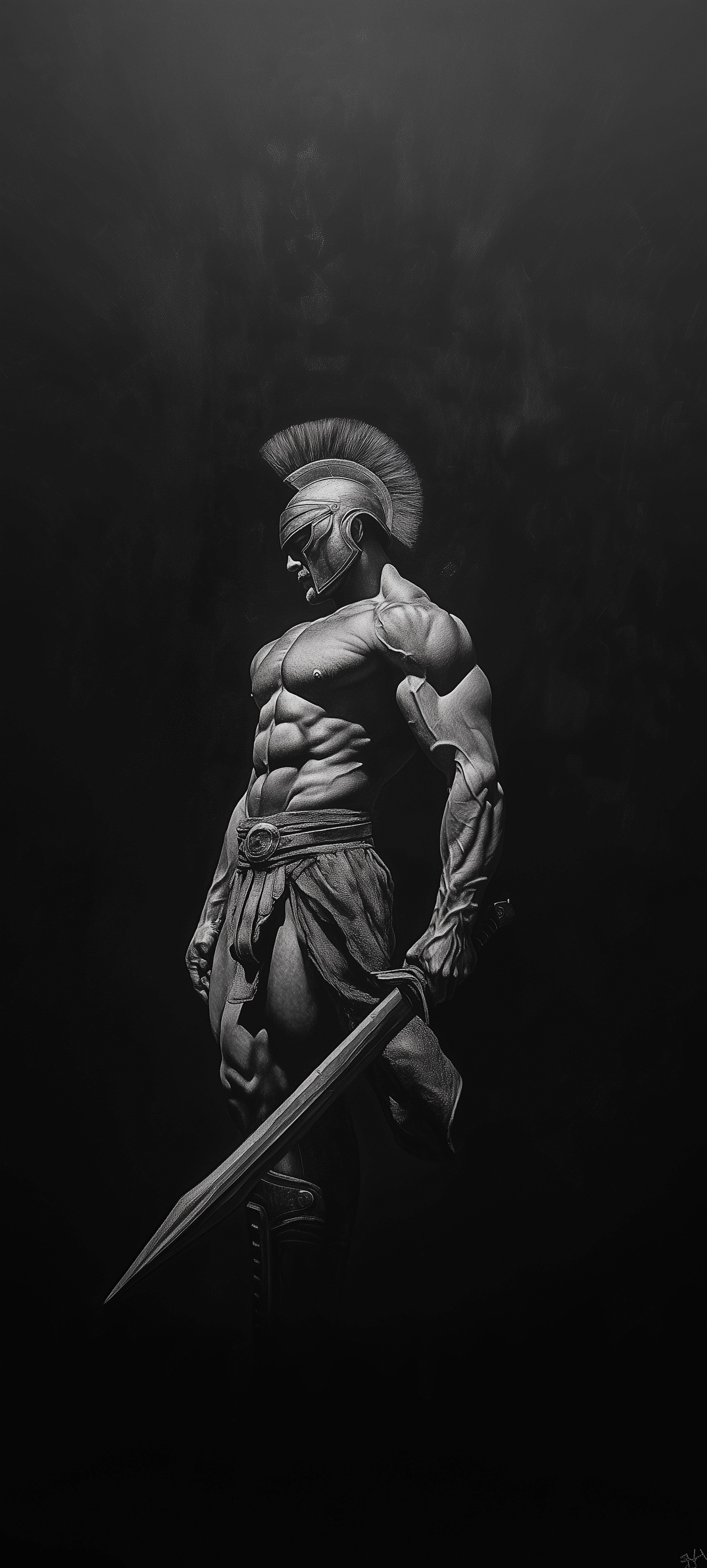 Spartan Warrior in Shadow - random wallpaper for OpersCraft