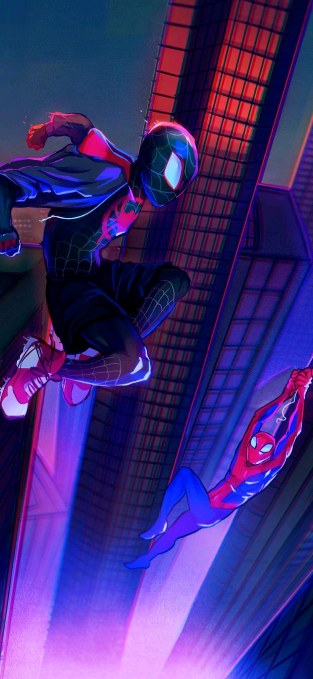 Spider-Verse City Dive - spider-man wallpaper for OpersCraft
