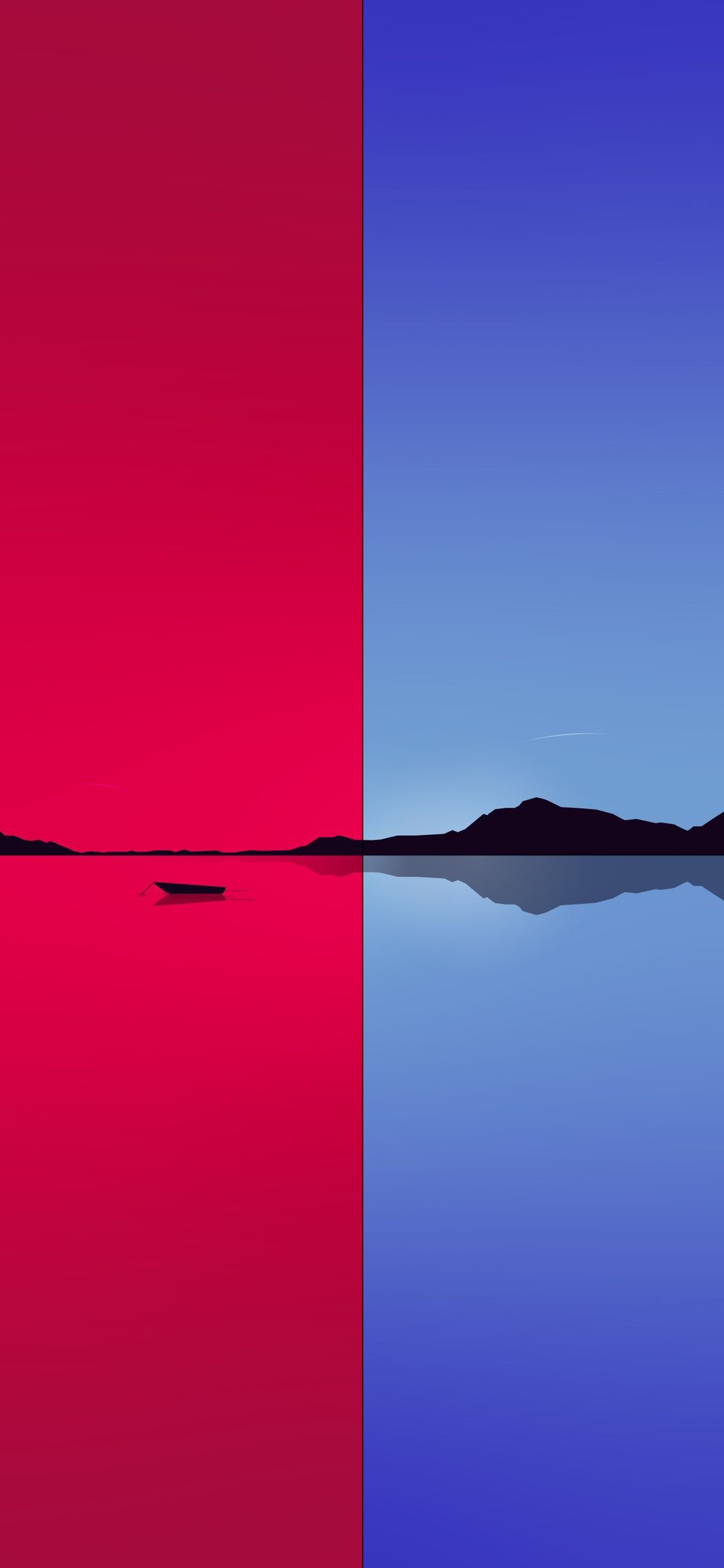 Split Lake Serenity - minimal wallpaper for OpersCraft