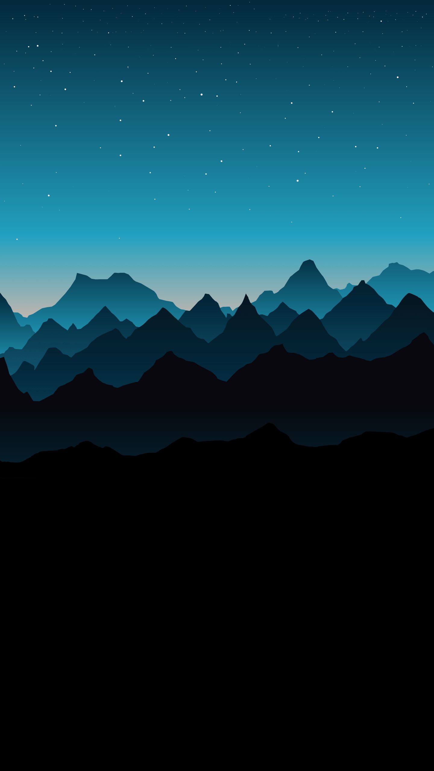 Starry Mountain Silhouette - random wallpaper for OpersCraft