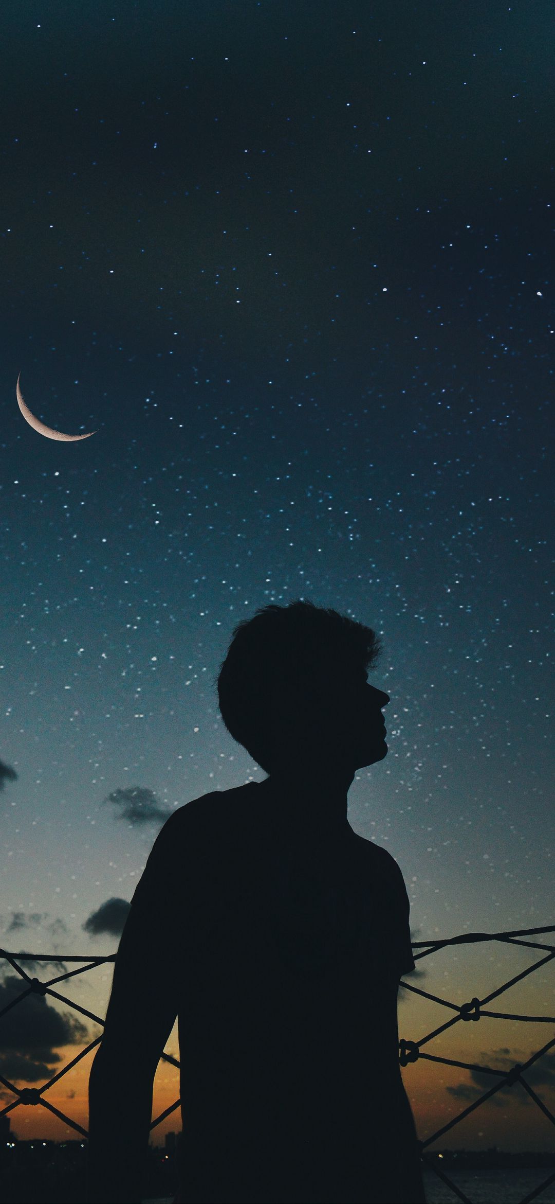 Starry Night Silhouette - night wallpaper for OpersCraft