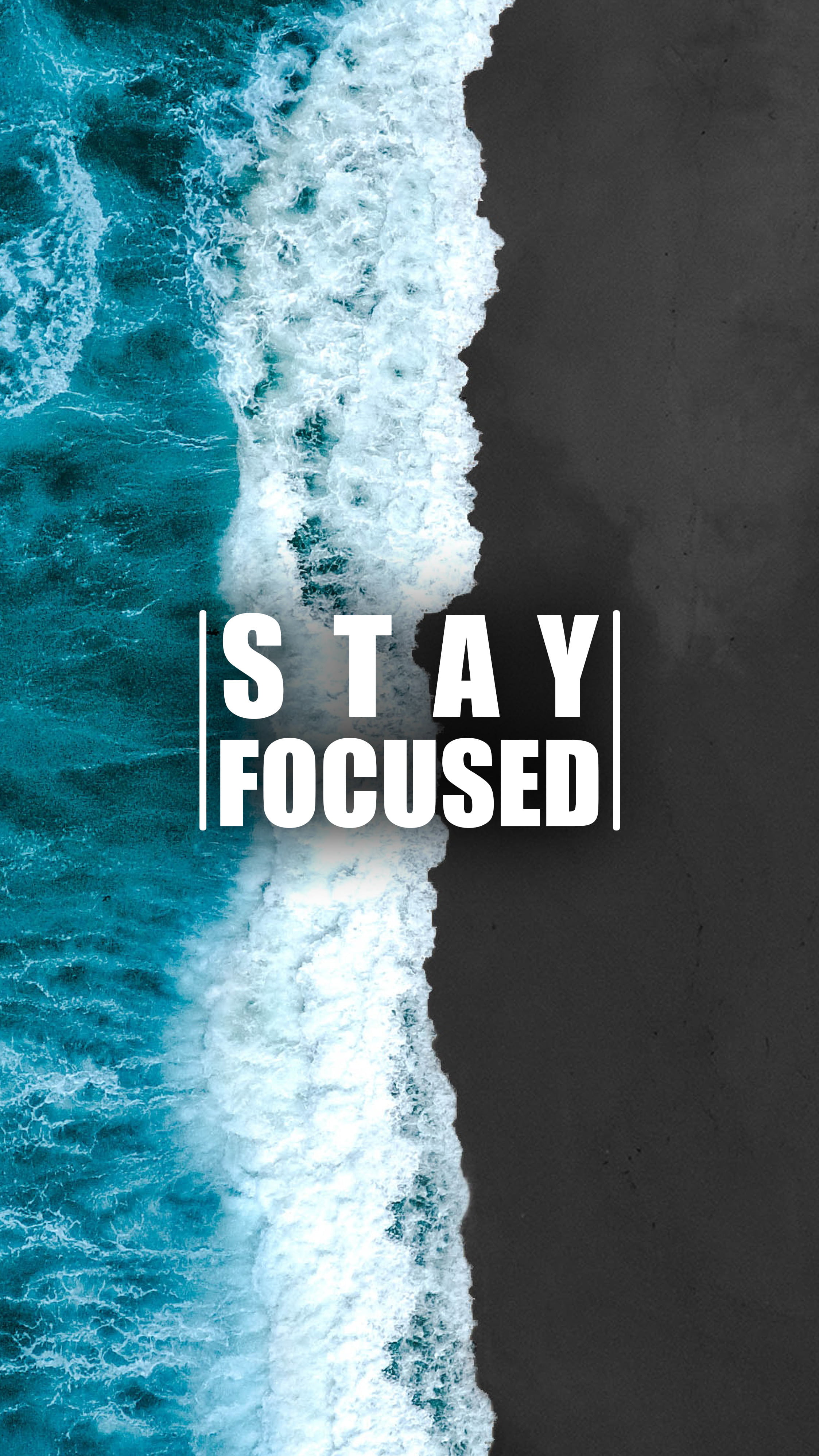 Stay Focused Beach - motivation wallpaper for OpersCraft