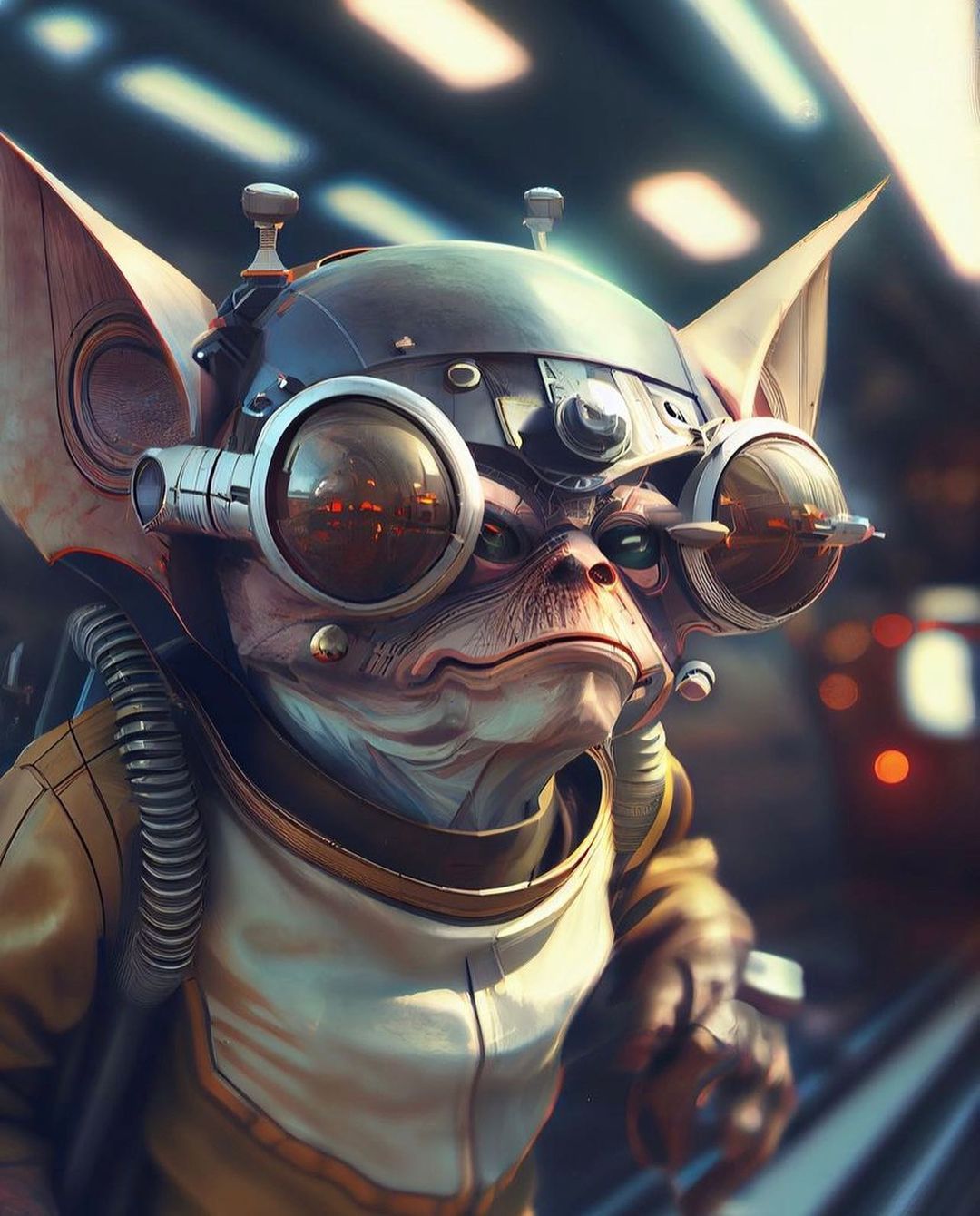 Steampunk Alien Engineer - steampunk wallpaper for OpersCraft