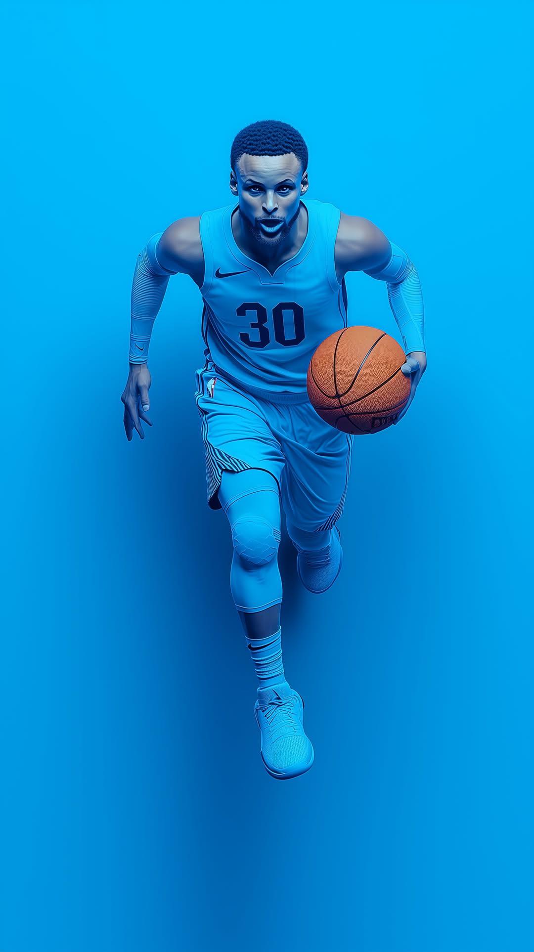 Stephen_Curry_Blue_Uniform_Dribble - sports wallpaper for OpersCraft