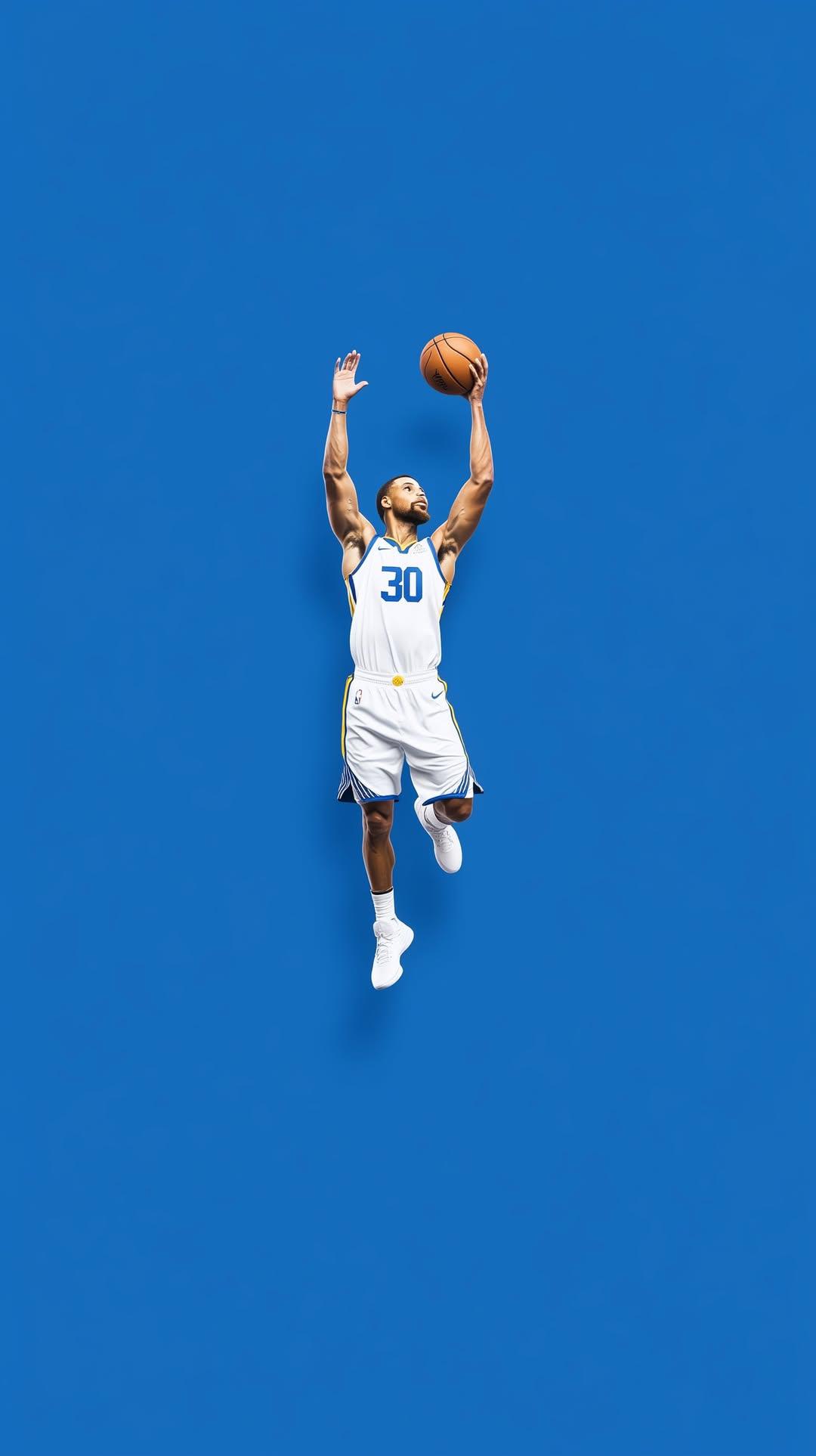 Stephen_Curry_Jump_Shot_Blue - sports wallpaper for OpersCraft