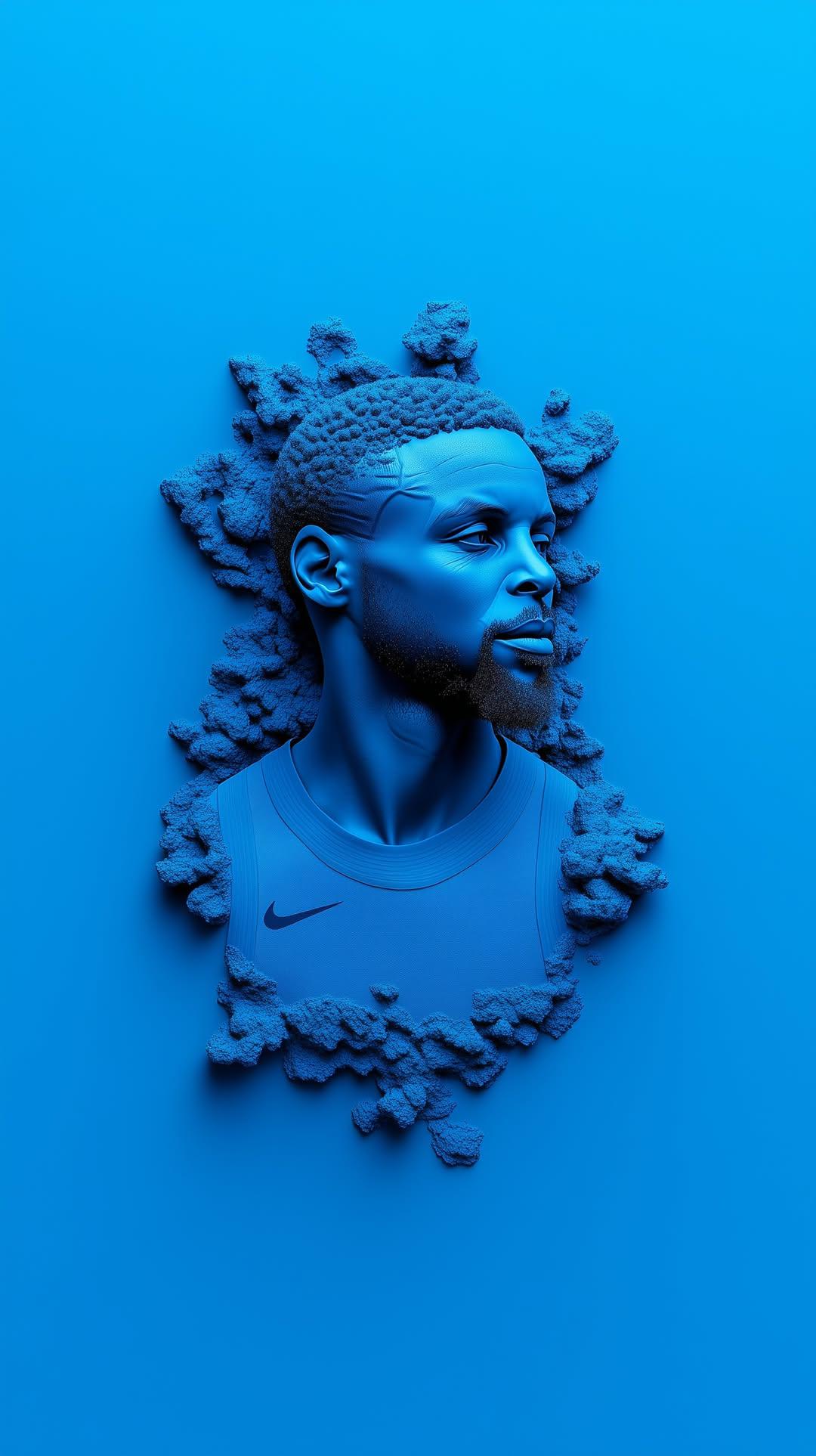 Stephen_Curry_Monochromatic_Blue - art wallpaper for OpersCraft