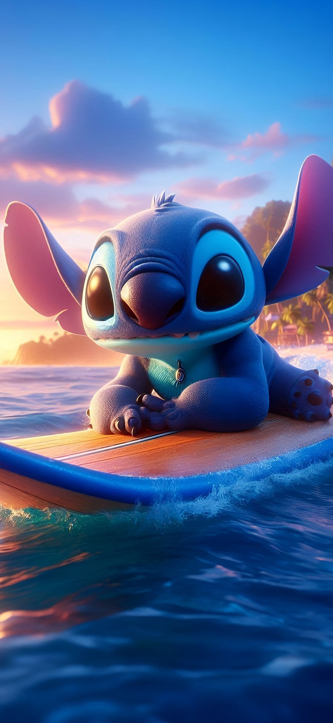Stitch Surfing Tropical Sunset - random wallpaper for OpersCraft