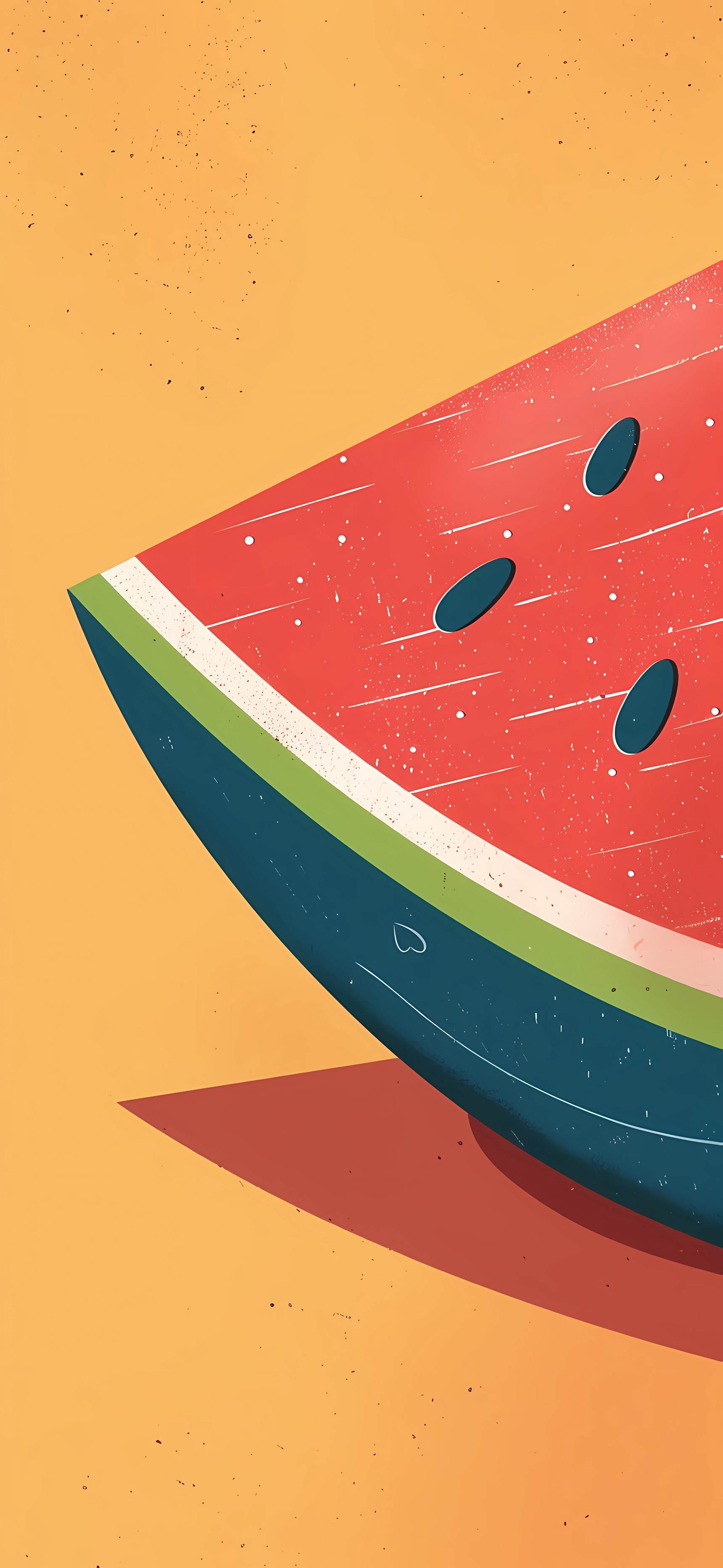 Stylized Watermelon Slice - fruit wallpaper for OpersCraft