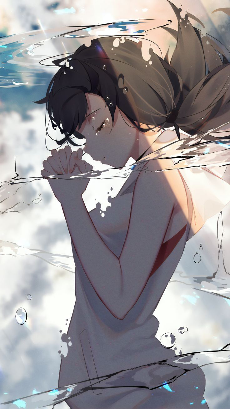 Submerged Anime Girl - anime wallpaper for OpersCraft