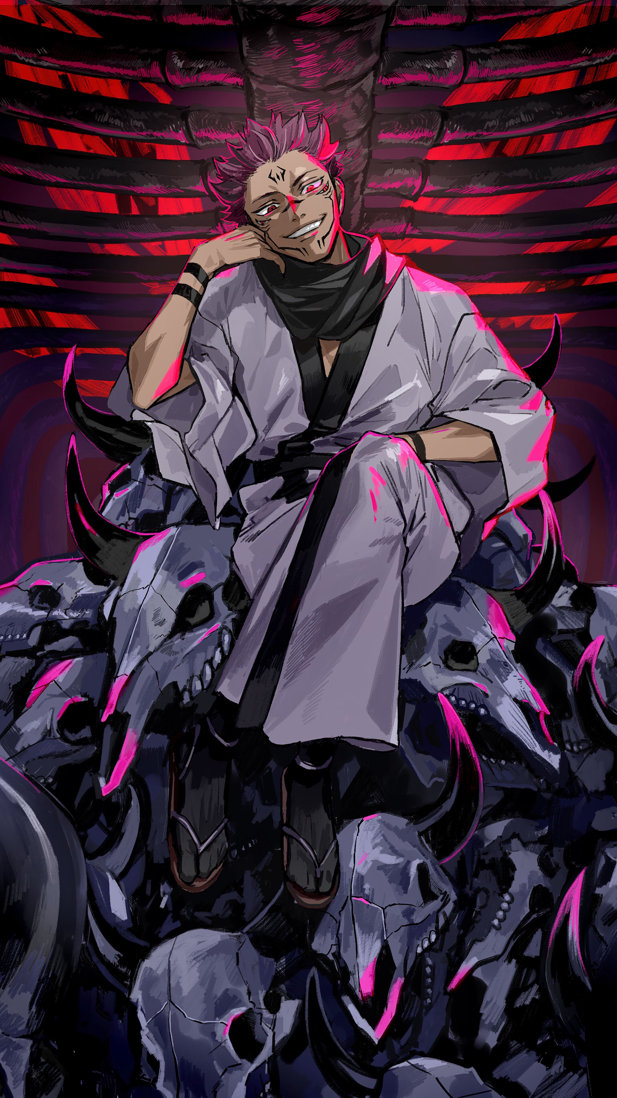 Sukuna_Throne_of_Skulls - jujutsu kaisen wallpaper for OpersCraft