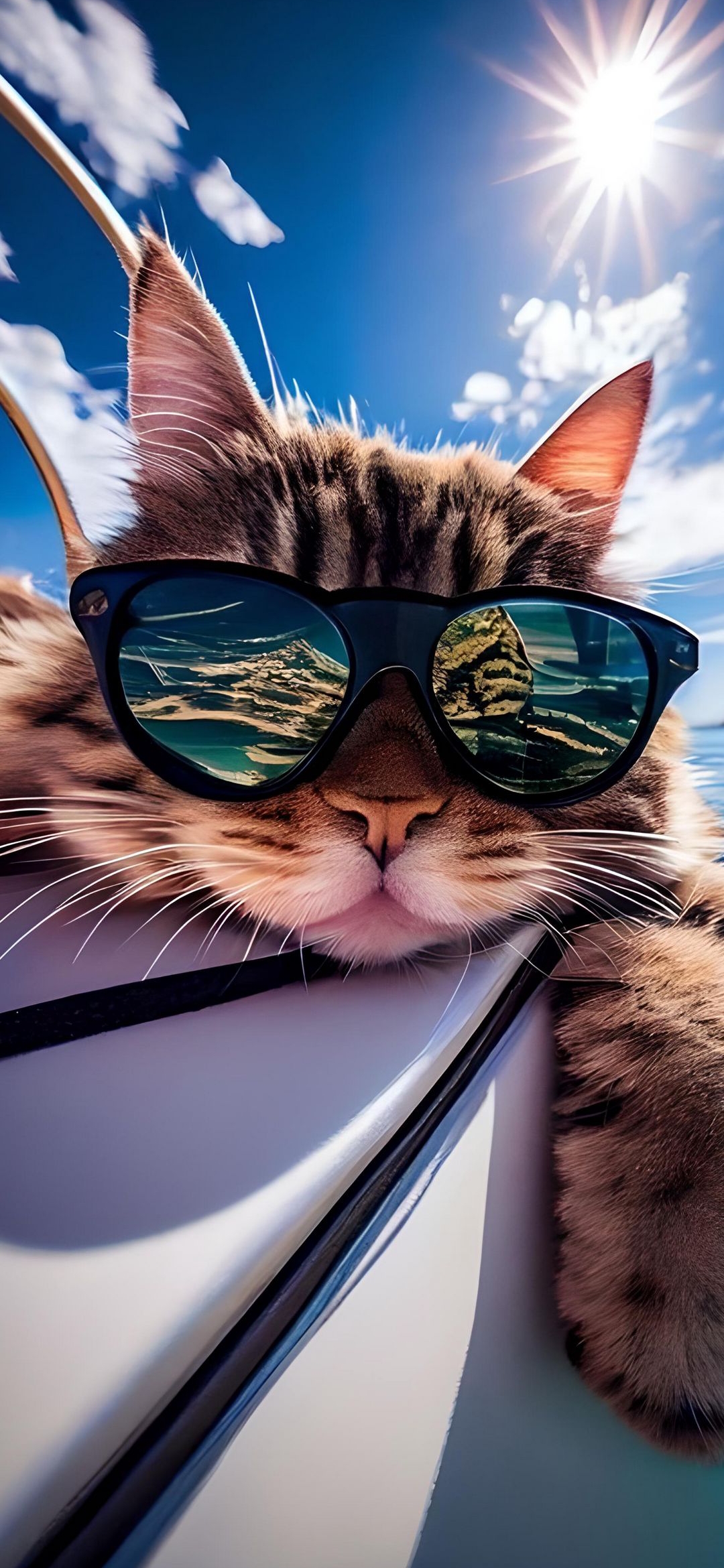 Sunglasses_Cat_Boat_Trip - animals wallpaper for OpersCraft