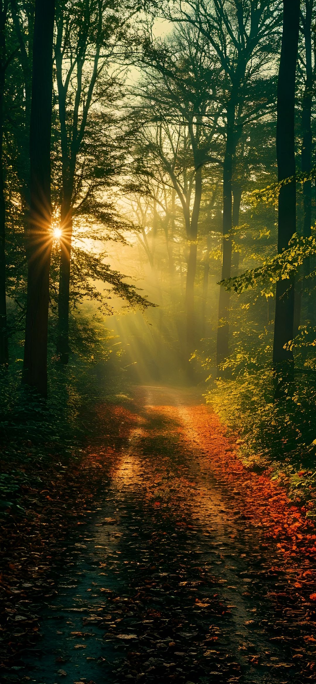 Sunlit Forest Path - forest wallpaper for OpersCraft