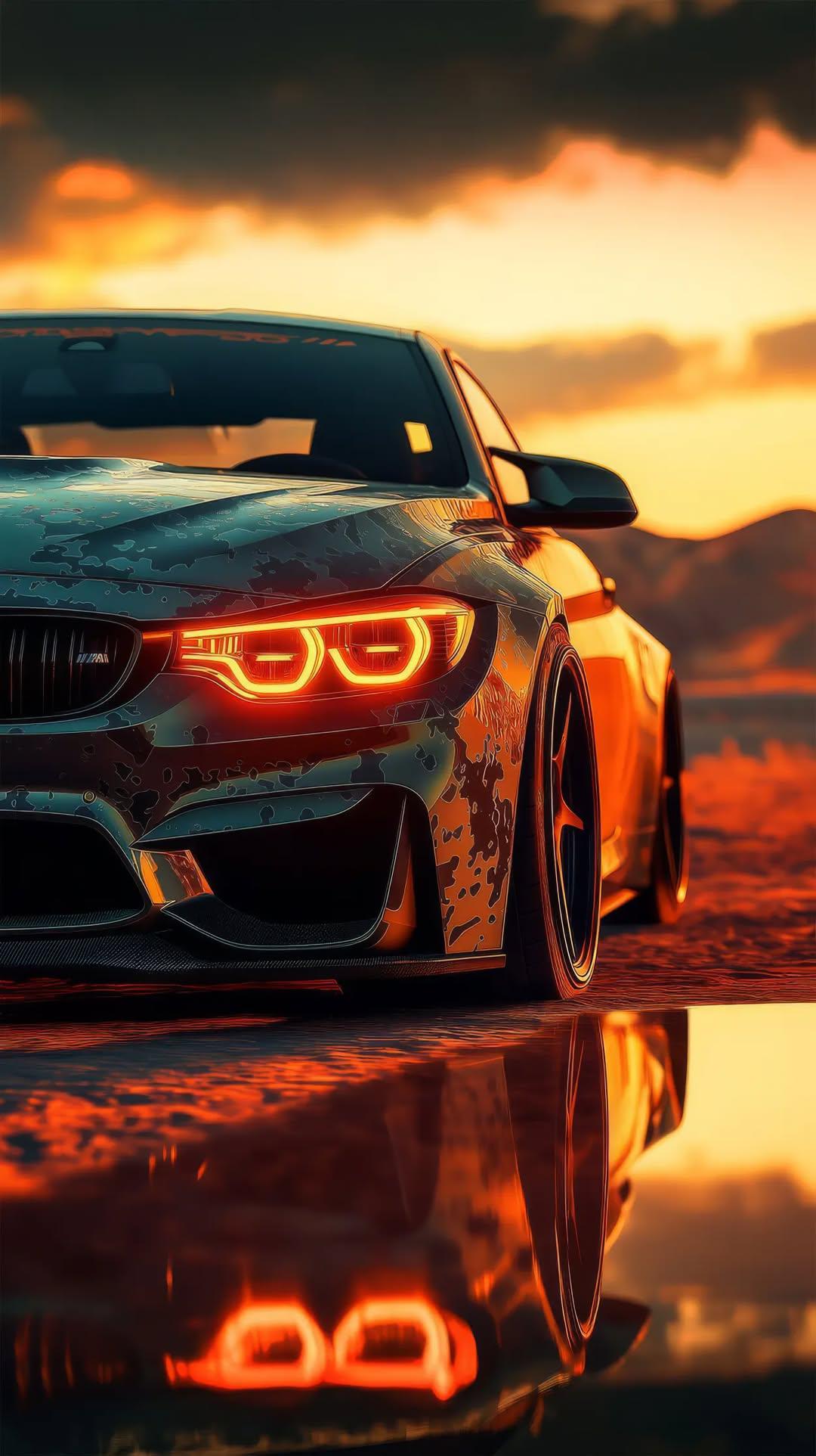 Sunset Car Reflection - cars wallpaper for OpersCraft
