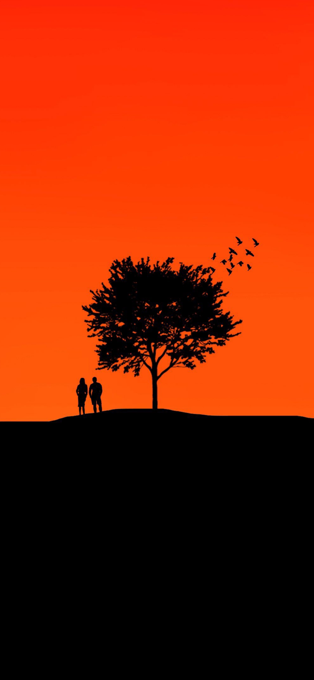 Sunset Couple Silhouette - minimal wallpaper for OpersCraft