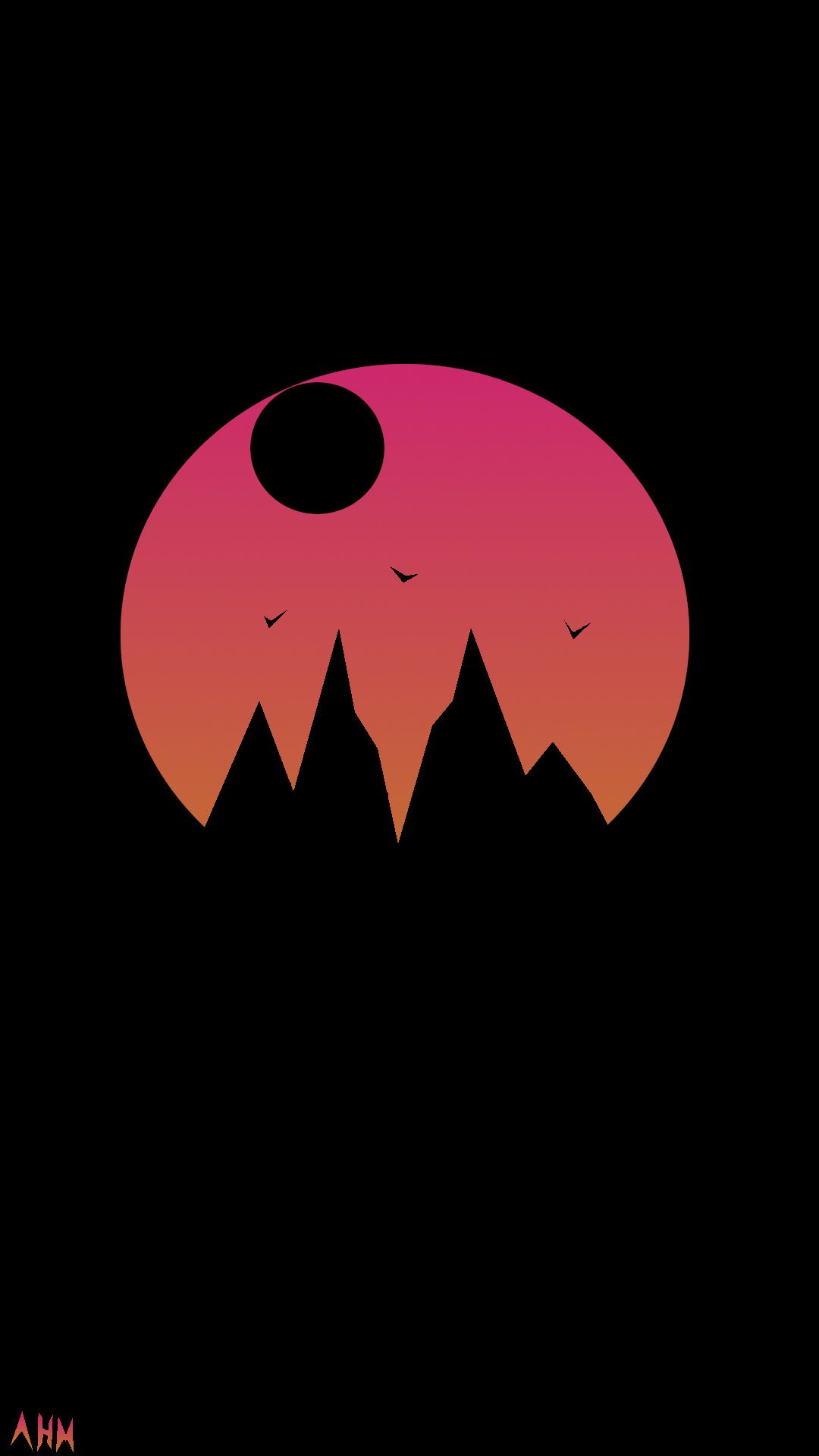 Sunset Mountain Silhouette - random wallpaper for OpersCraft