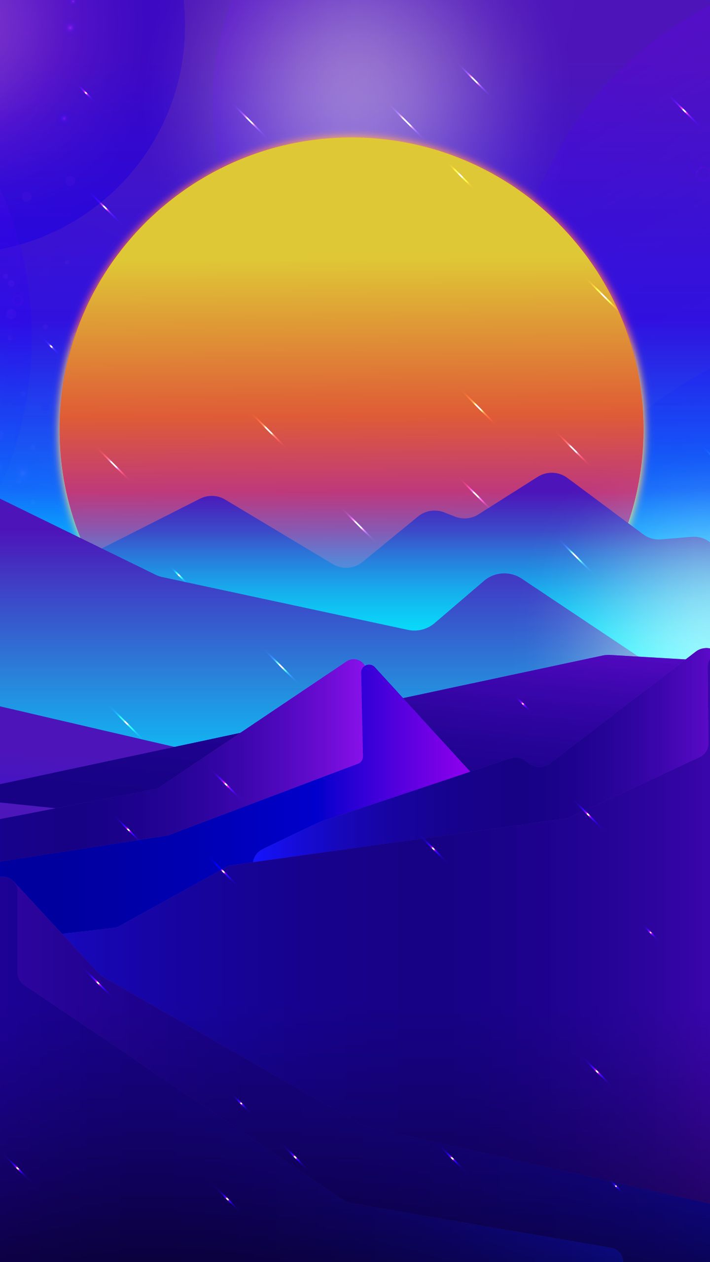 Sunset Mountain Vector - random wallpaper for OpersCraft