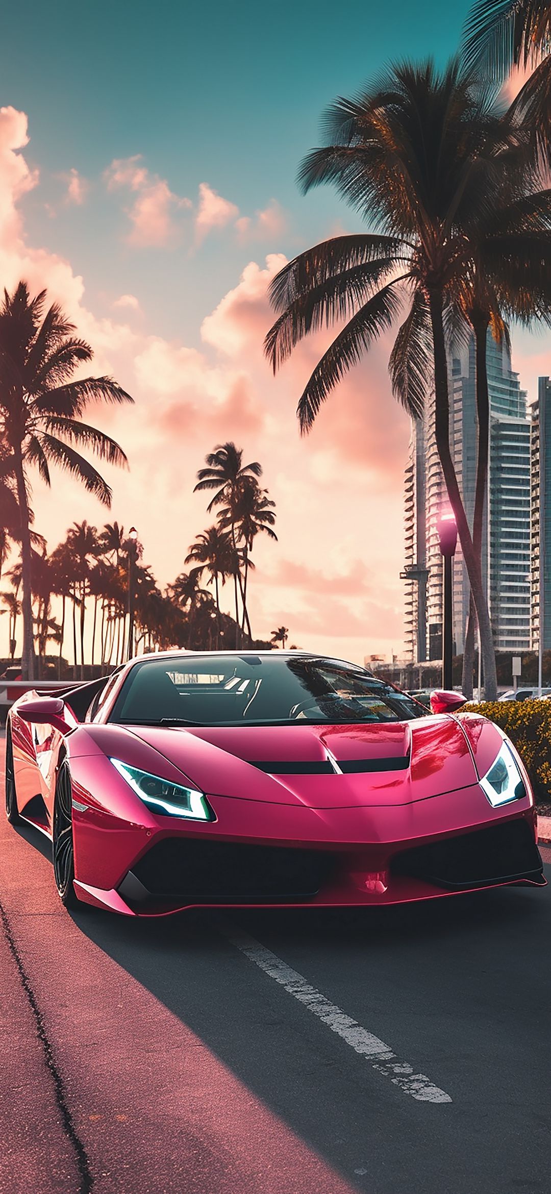 Sunset Red Supercar - ferrari wallpaper for OpersCraft