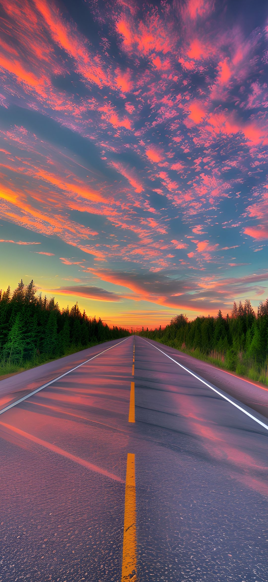 Sunset Road Trip - road wallpaper for OpersCraft