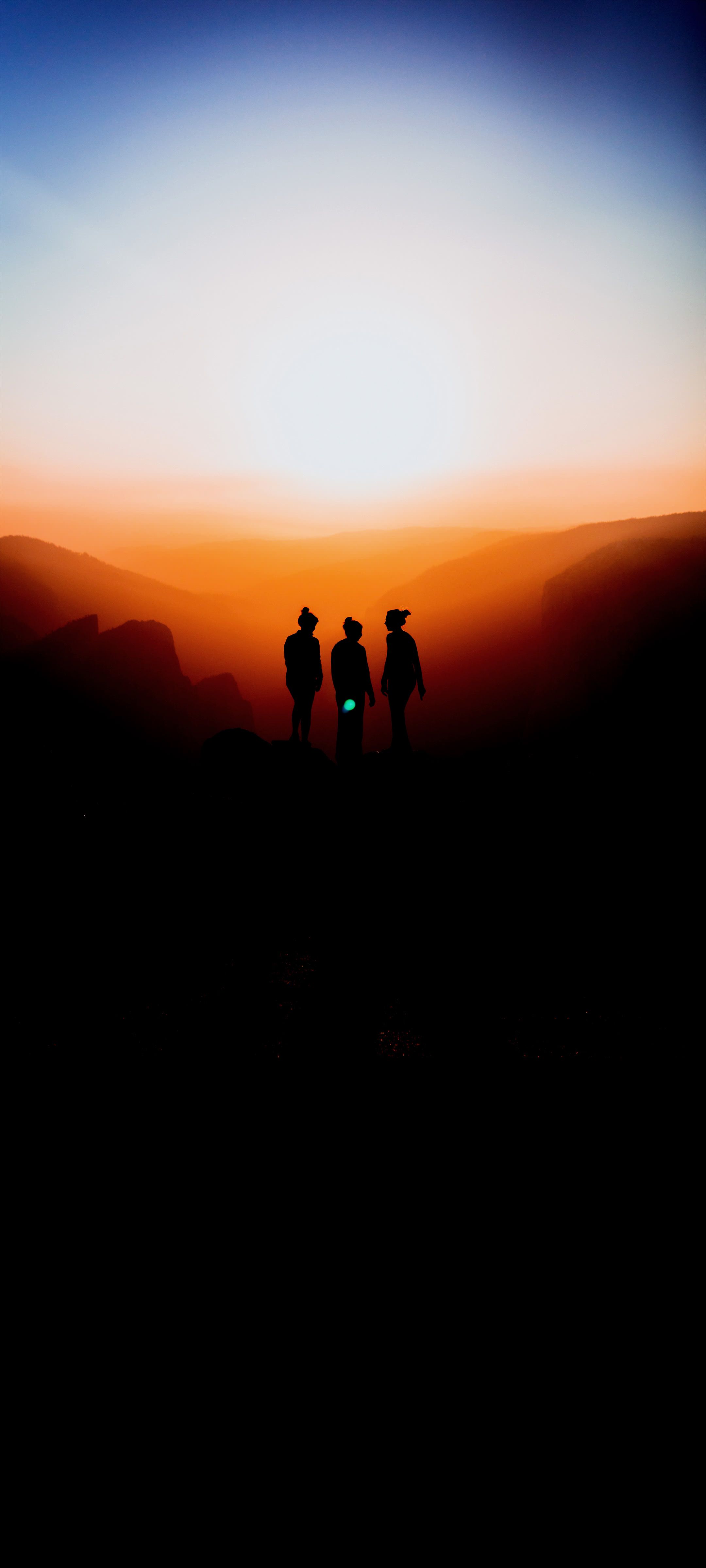 Sunset Silhouette Friends - sunset wallpaper for OpersCraft