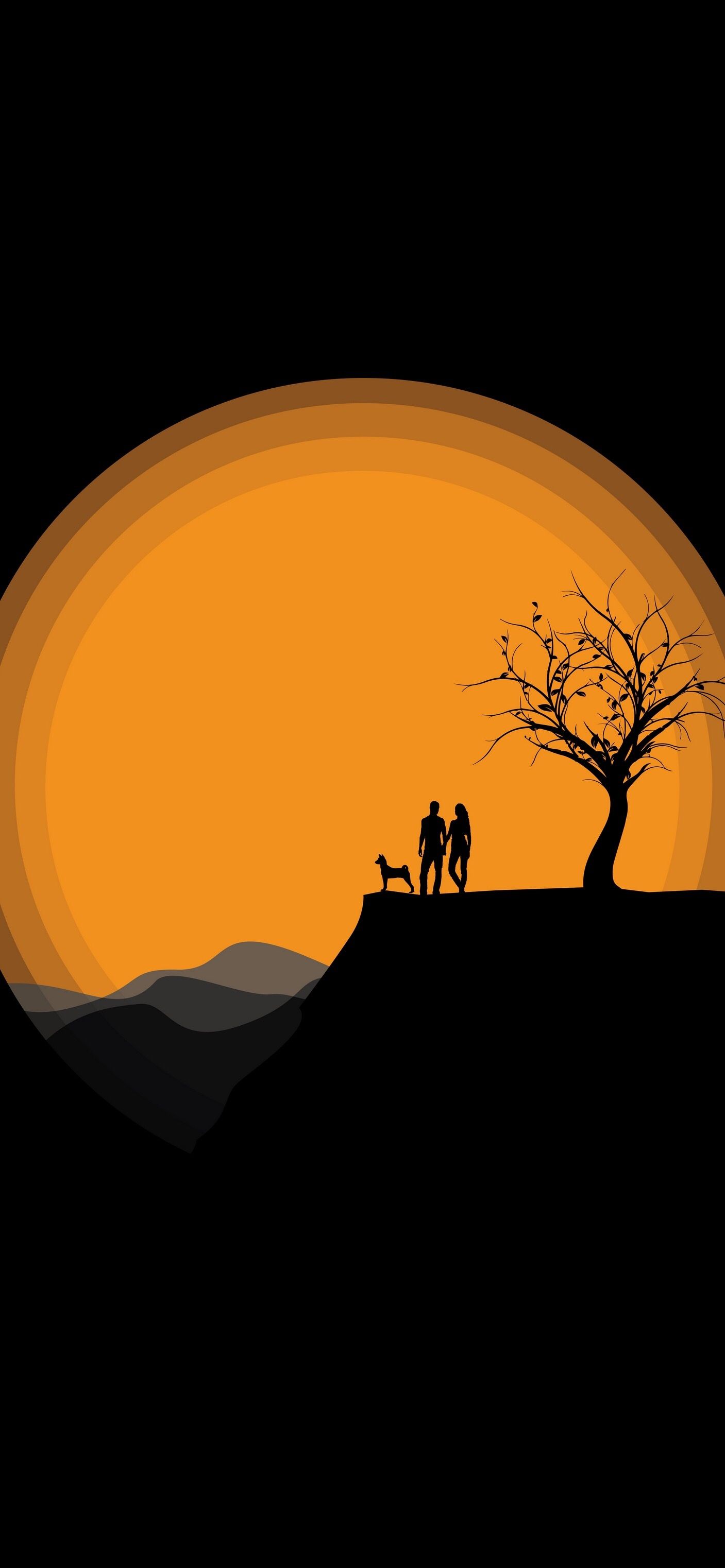 Sunset Silhouette Serenity - silhouette wallpaper for OpersCraft