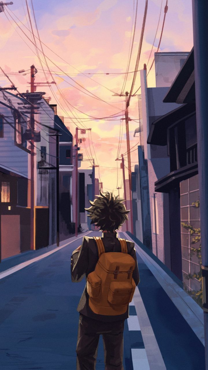 Sunset Street Anime - anime wallpaper for OpersCraft