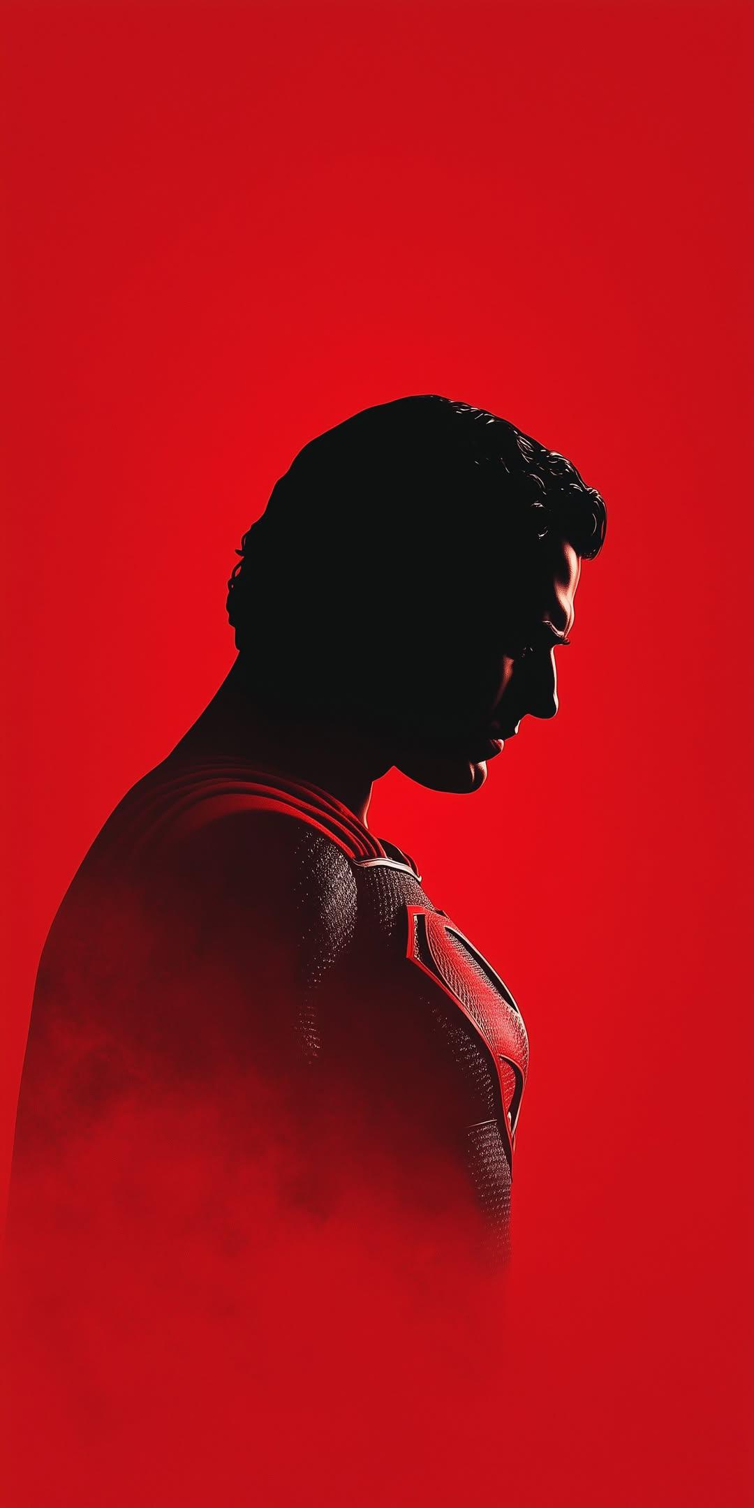 Superman_Silhouette_Profile_Red - superman wallpaper for OpersCraft