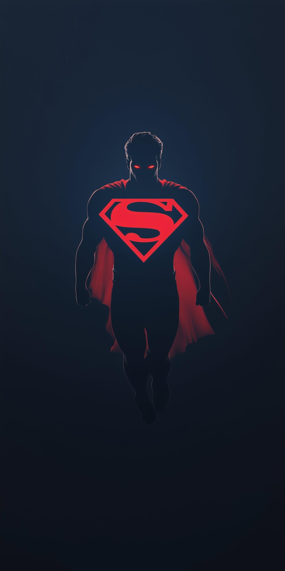 Superman_Silhouette_Red_Glow - superman wallpaper for OpersCraft