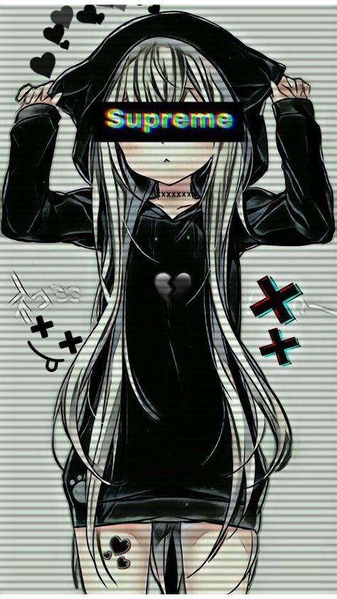 Supreme Anime Girl Hoodie - anime wallpaper for OpersCraft