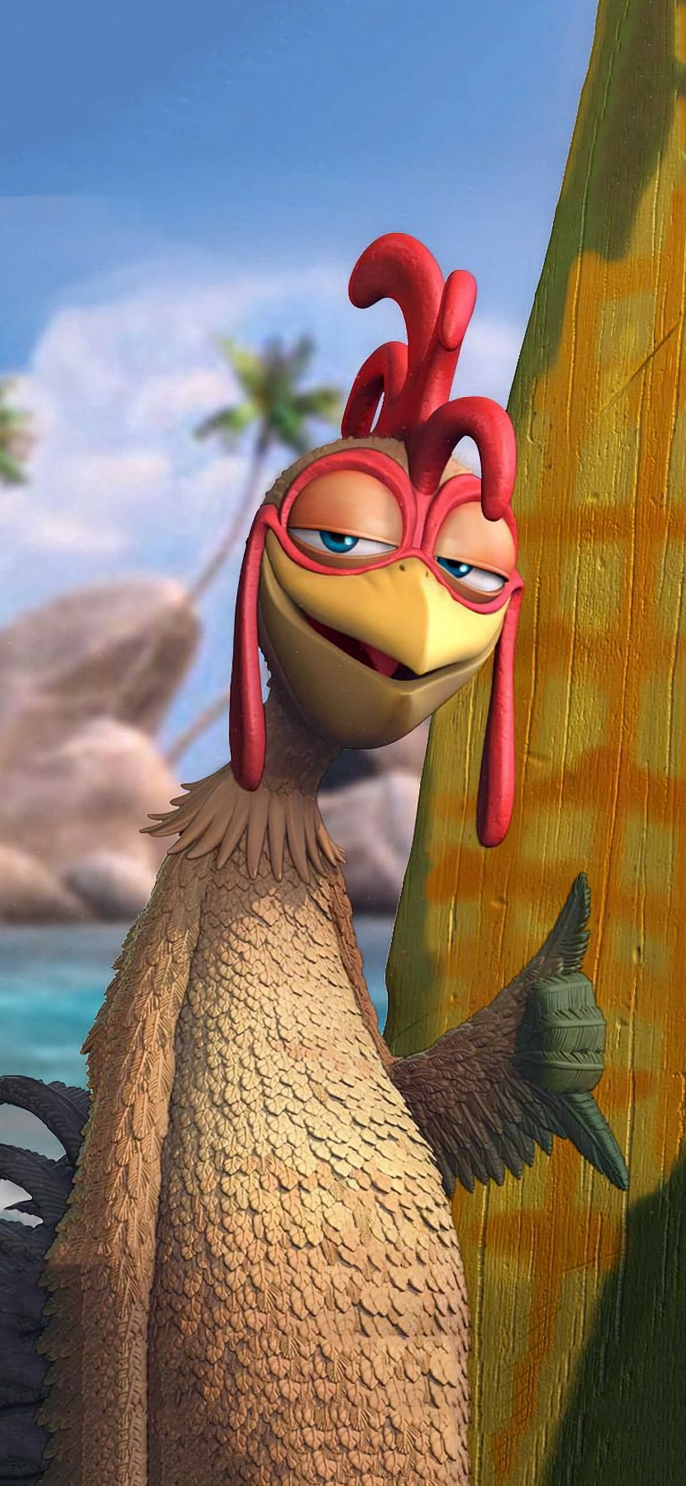 Surfing Chicken Dude - cartoon wallpaper for OpersCraft