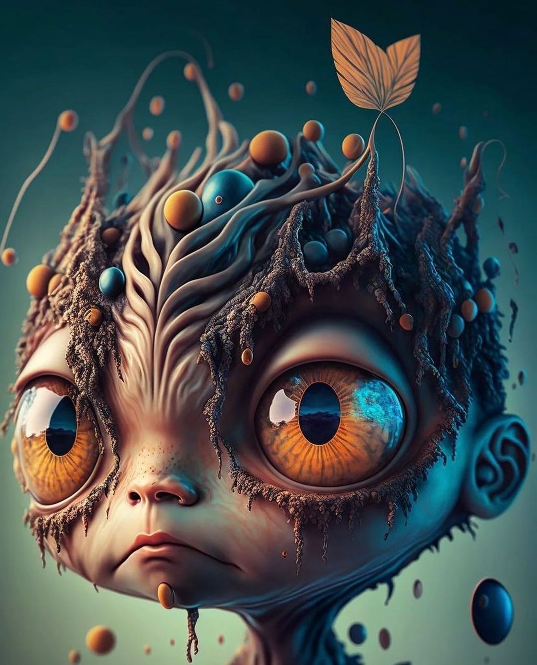 Surreal Alien Portrait - fantasy wallpaper for OpersCraft
