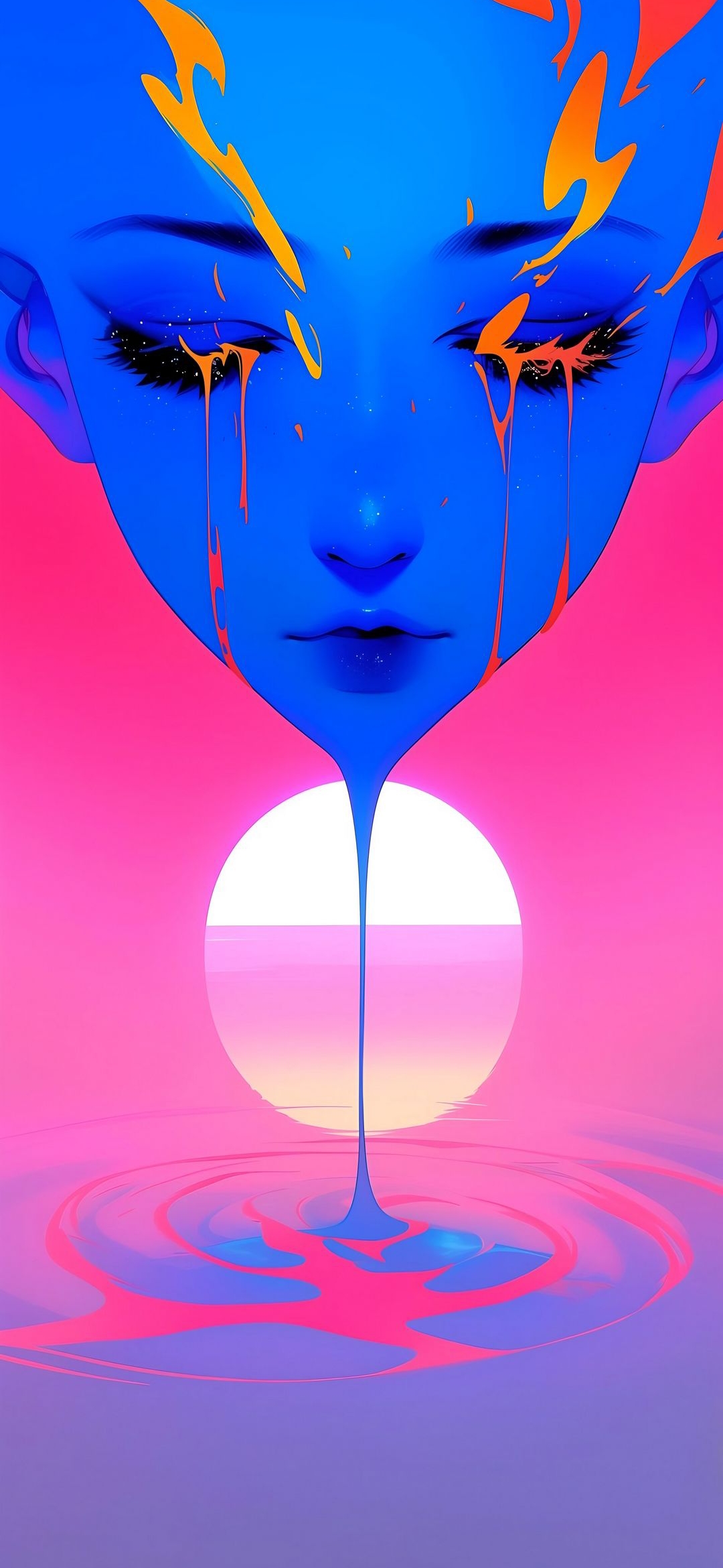 Surreal Blue Face - dope wallpaper for OpersCraft