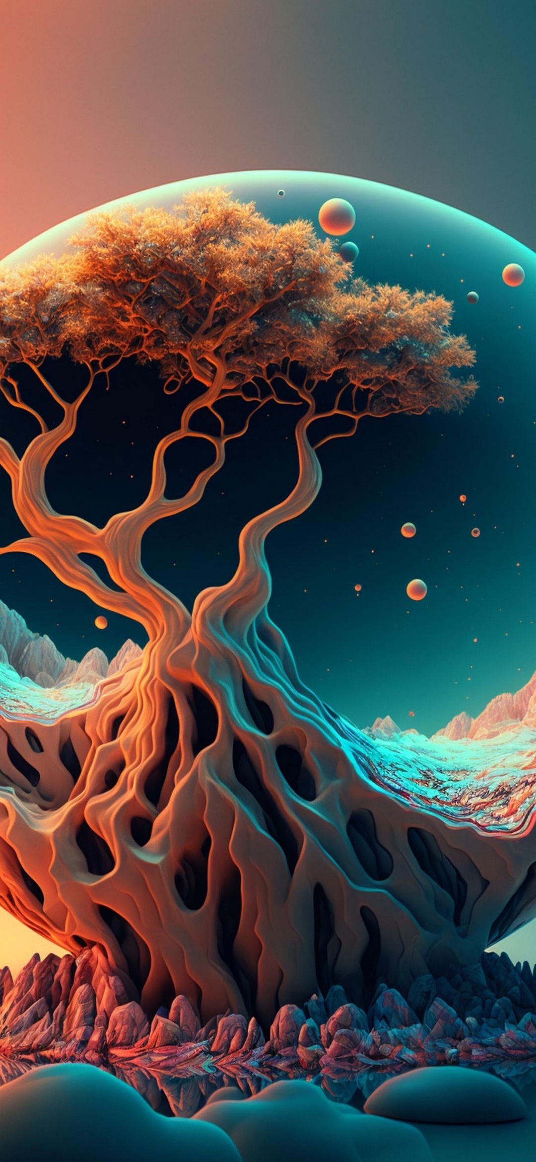 Surreal Tree Planetscape - fantasy wallpaper for OpersCraft