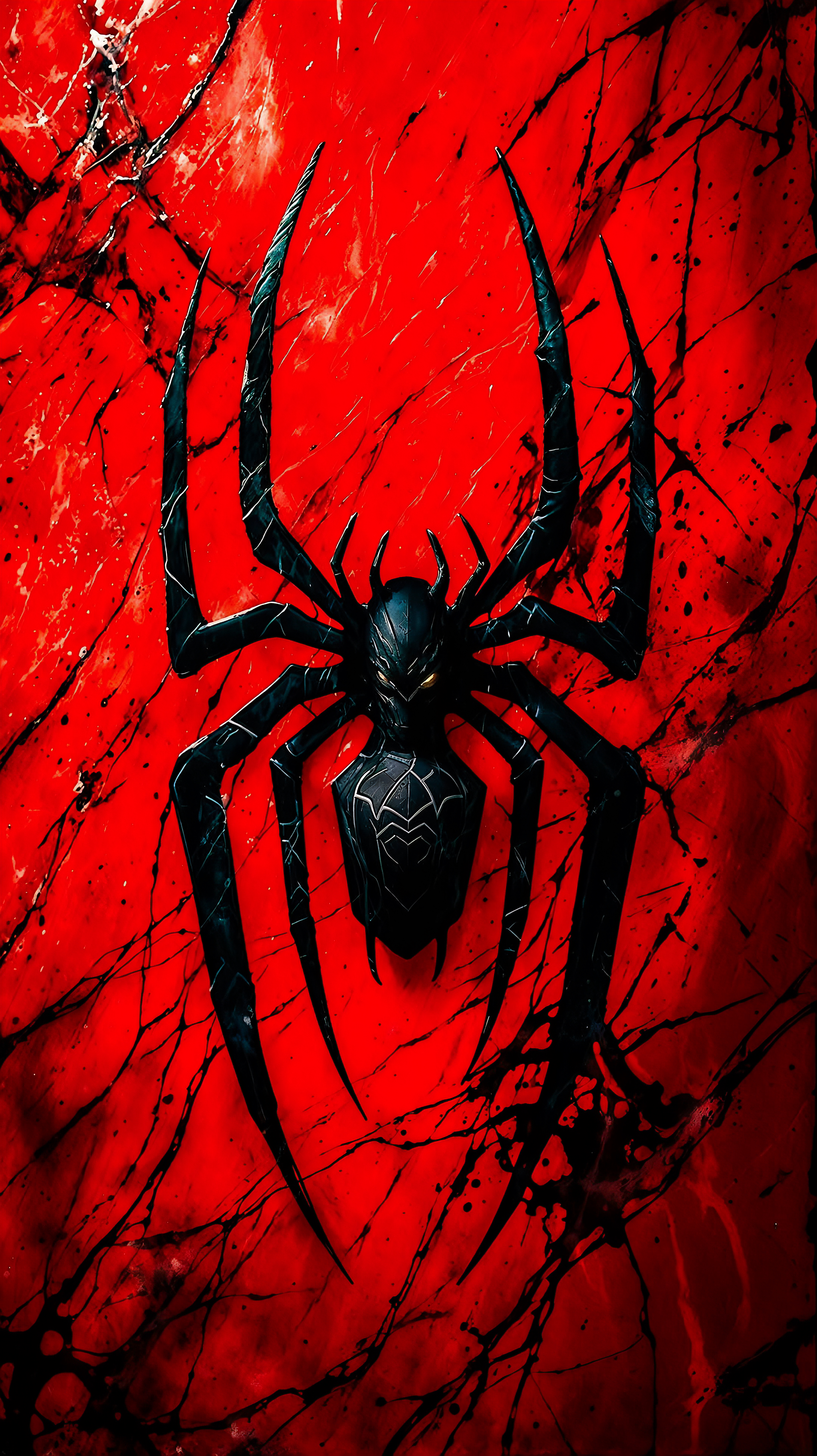 Symbiote Spider Red - comics wallpaper for OpersCraft