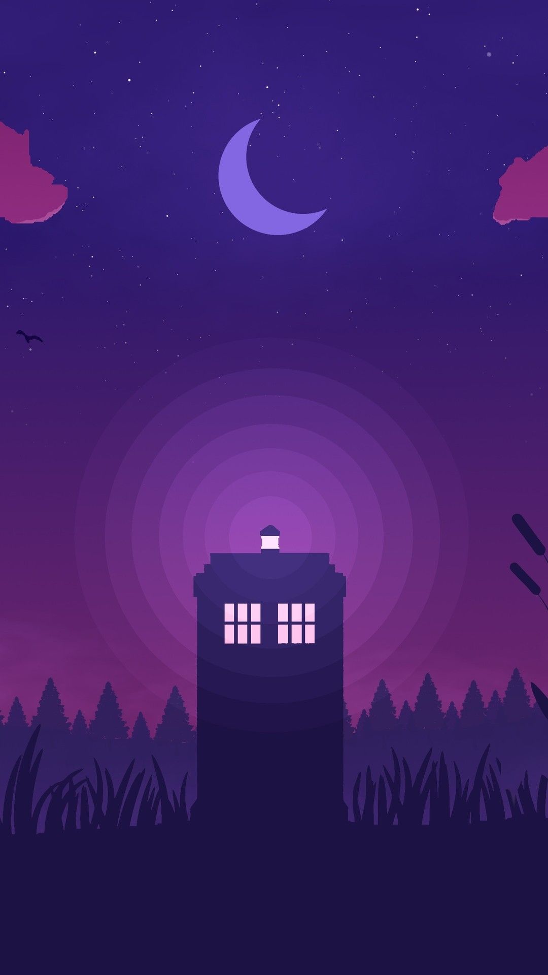 TARDIS Purple Night - random wallpaper for OpersCraft
