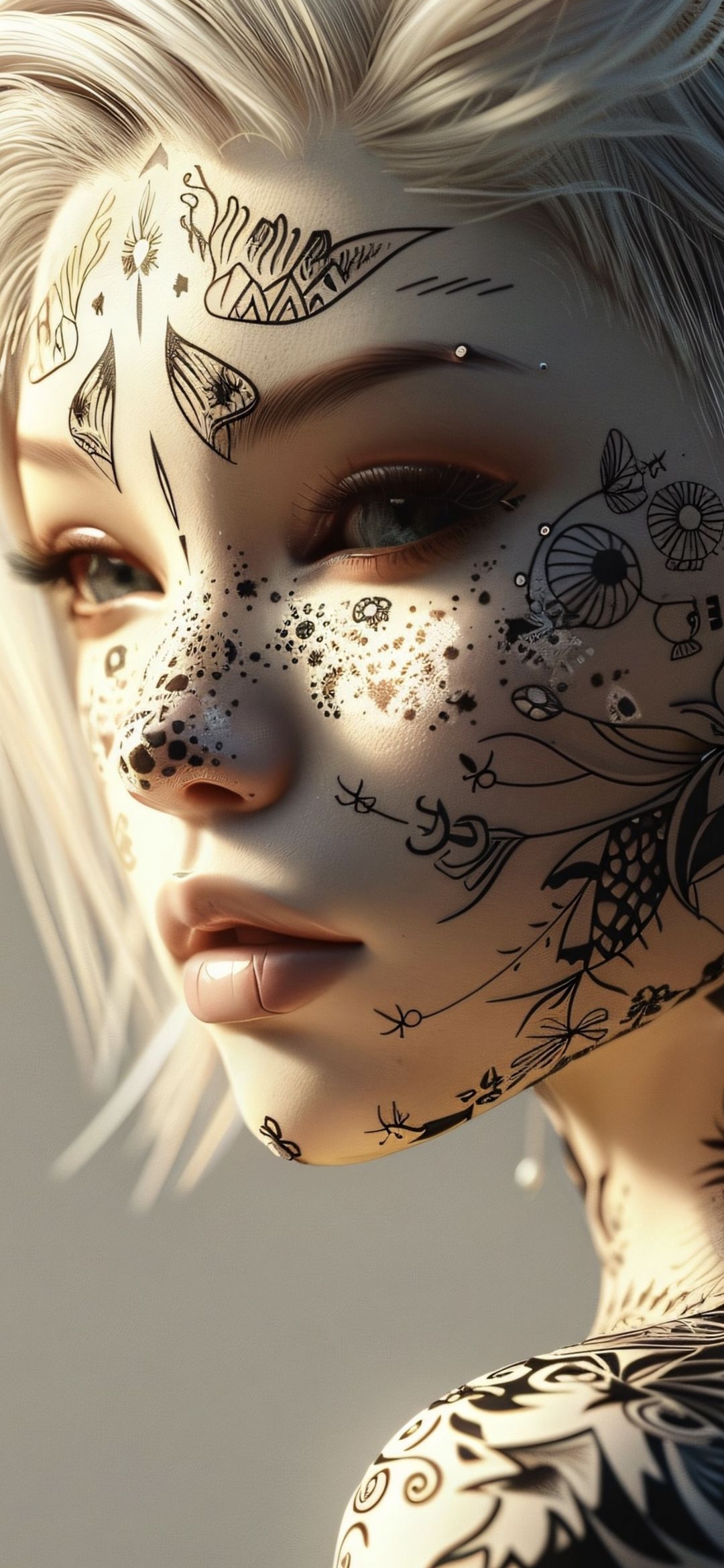 Tattooed Beauty Portrait - tattoo wallpaper for OpersCraft
