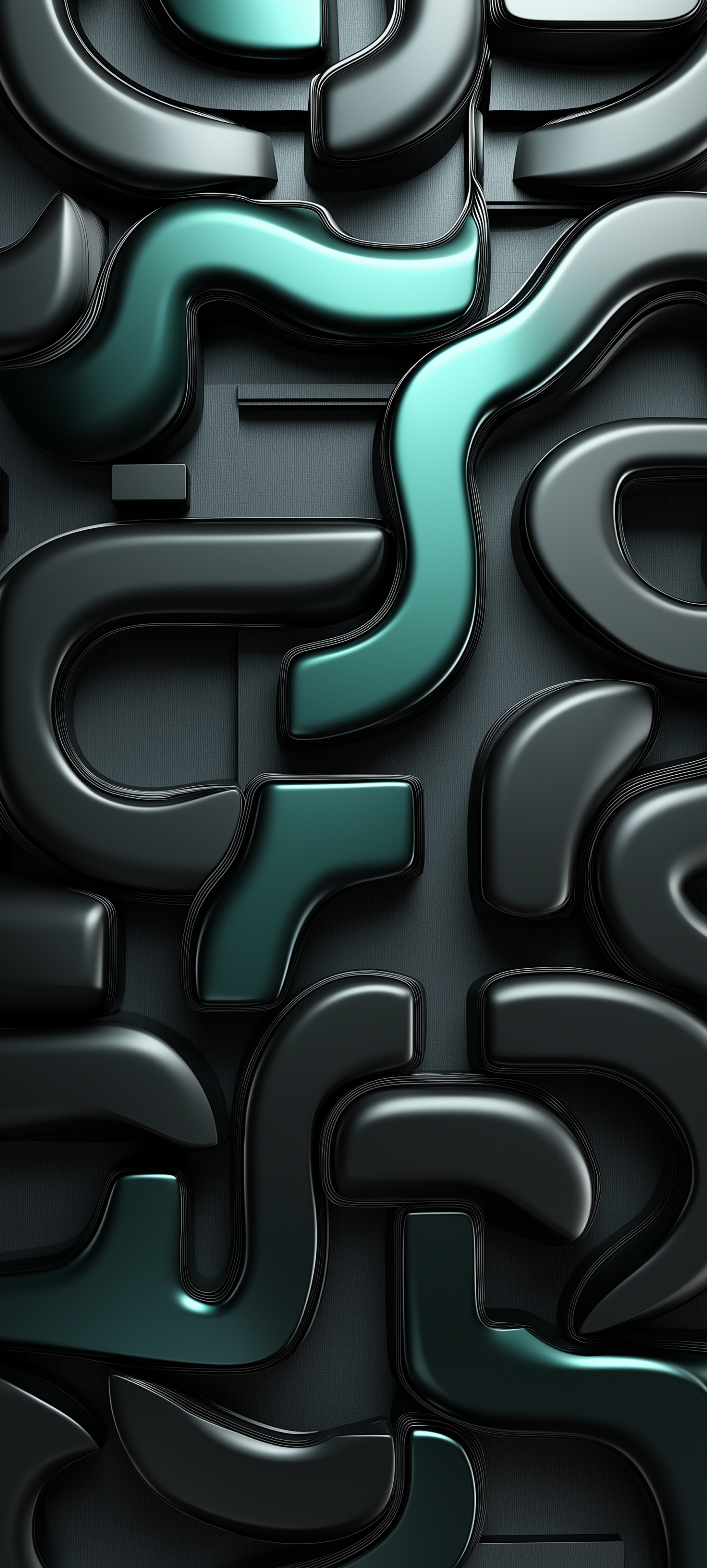 Teal and Black Curves - abstract wallpaper for OpersCraft