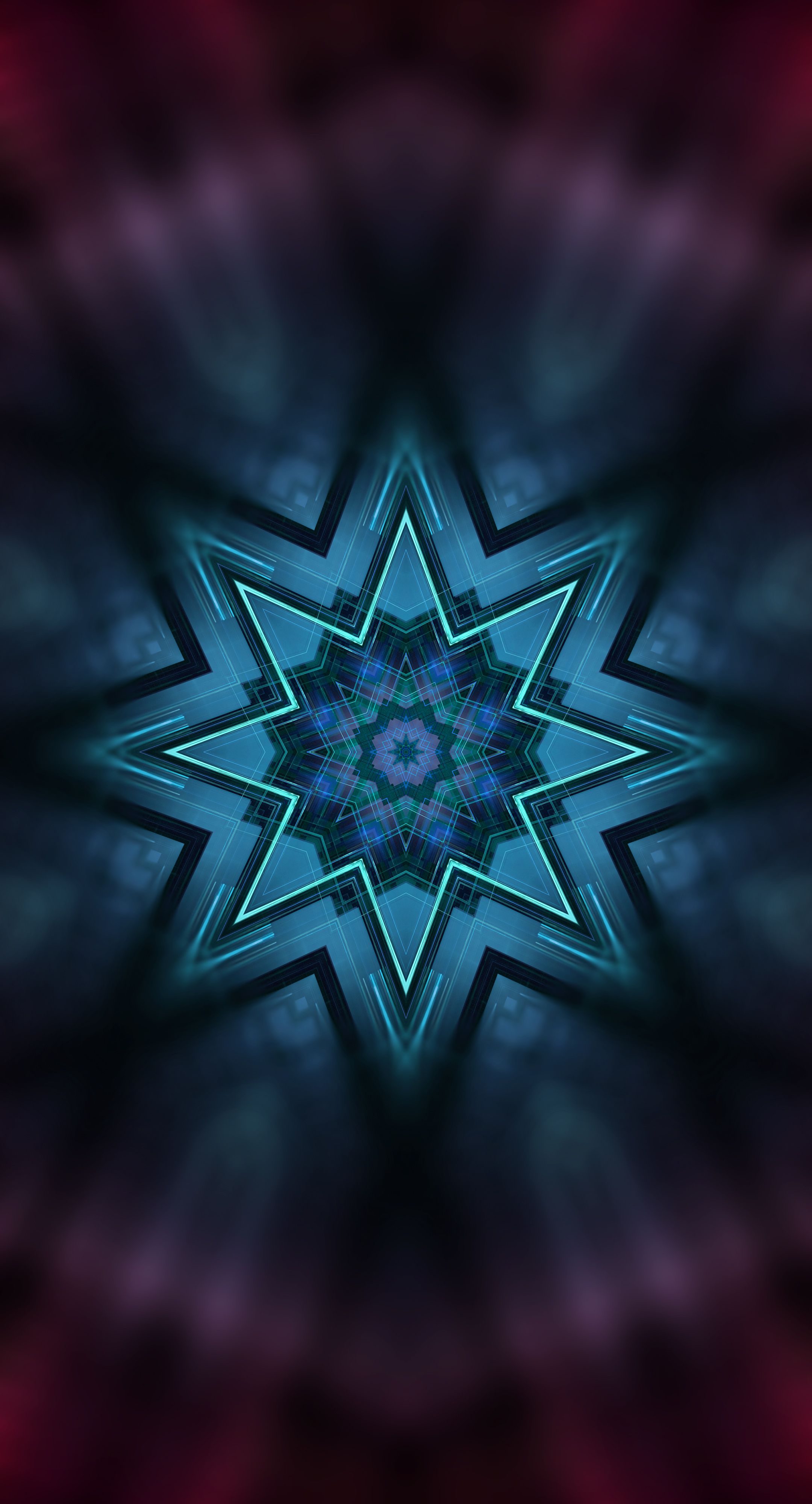 Teal Starburst Pattern - abstract wallpaper for OpersCraft