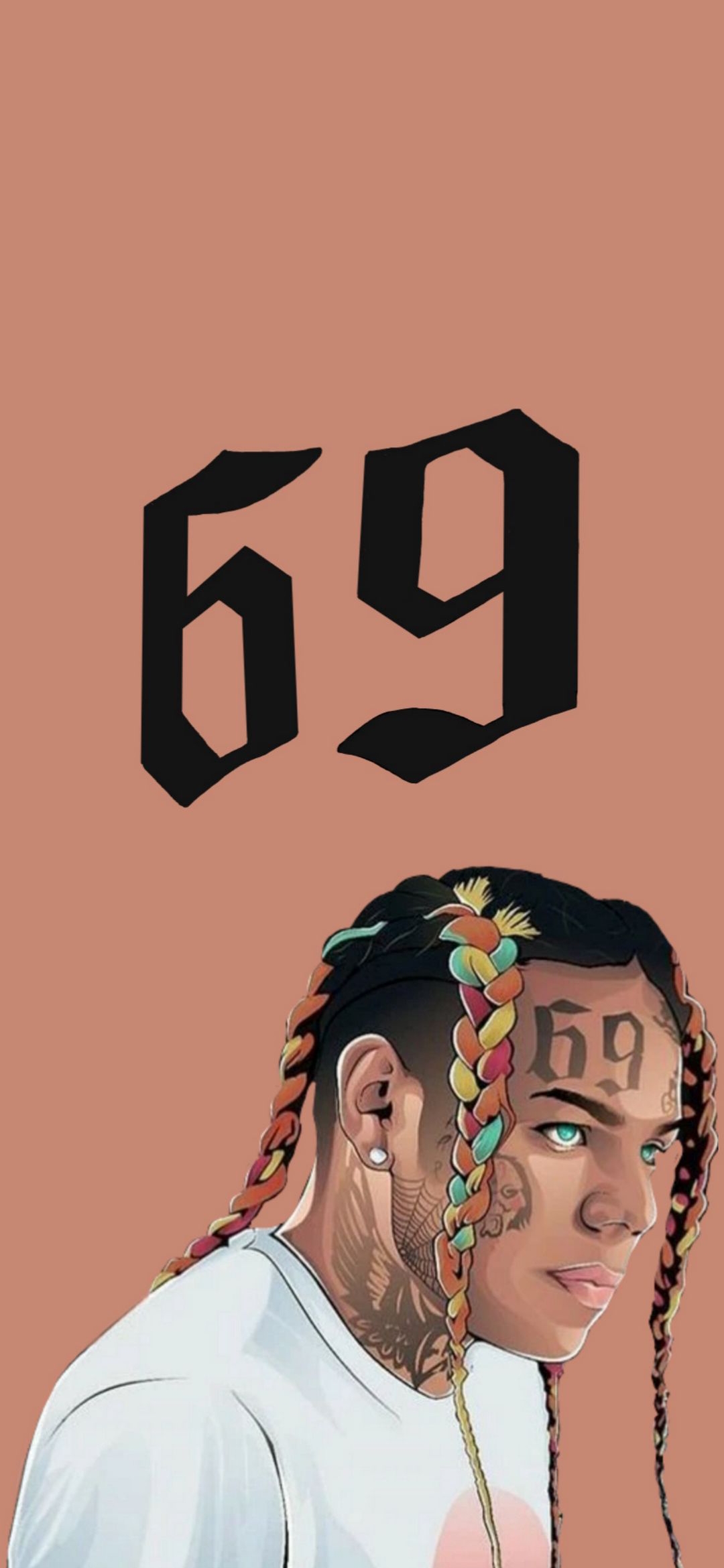 Tekashi 6ix9ine Portrait - rapper wallpaper for OpersCraft