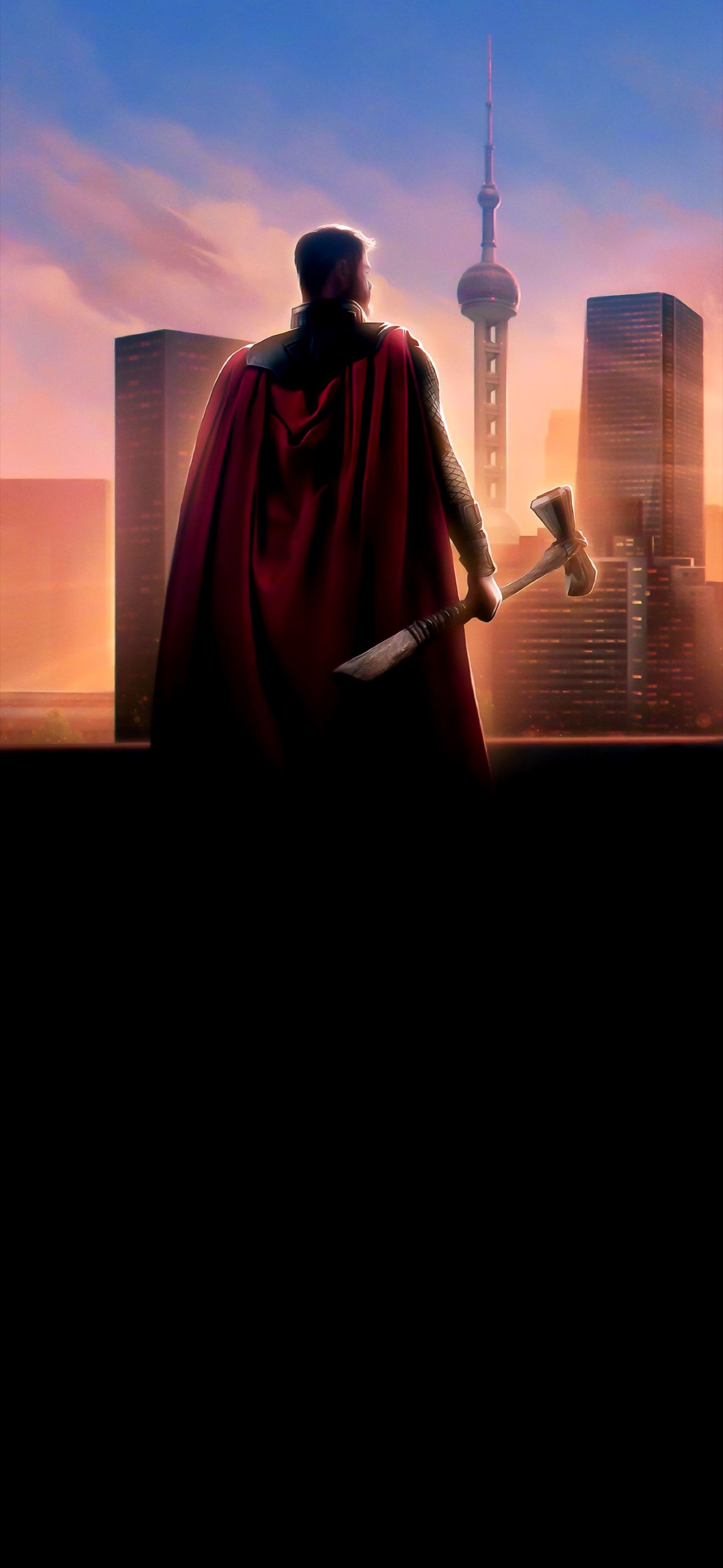 Thor's Shanghai Sunset - marvel wallpaper for OpersCraft
