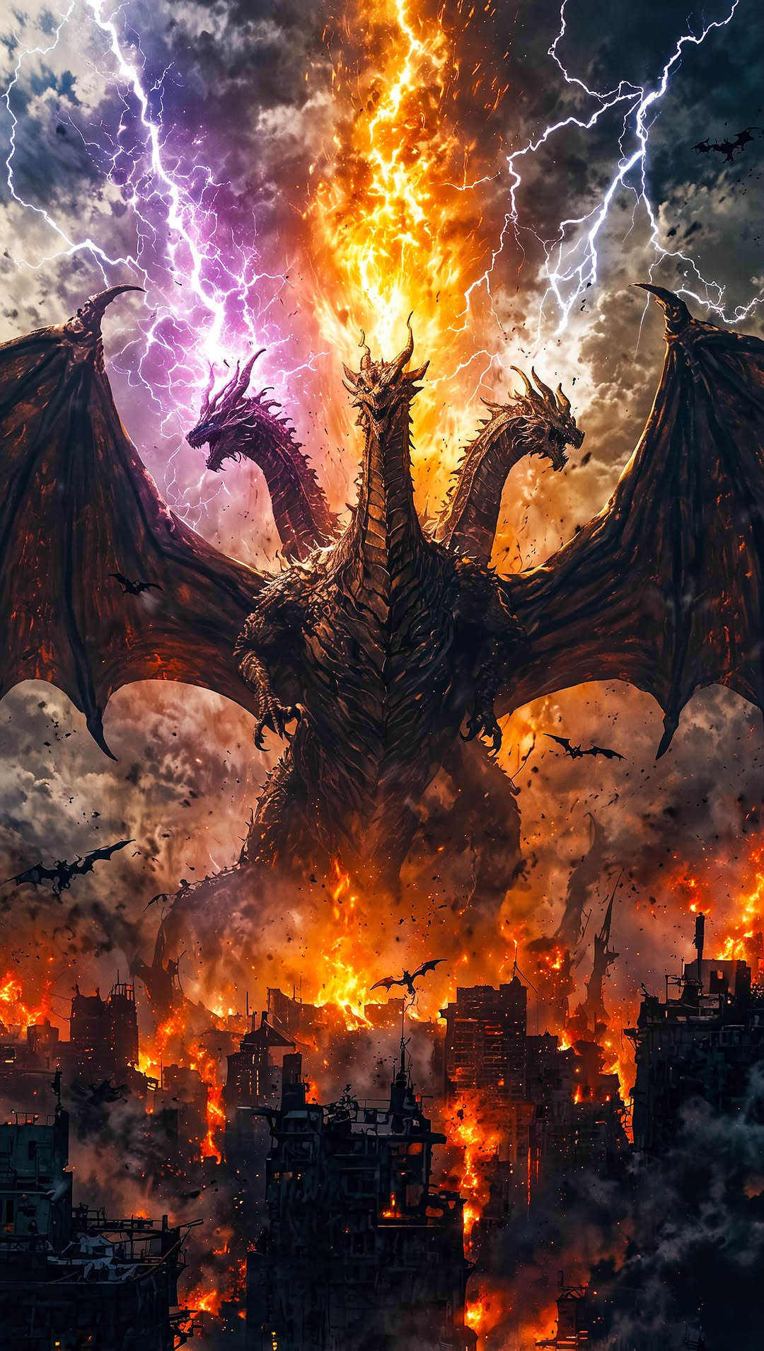 Three-Headed Dragon Attack - movies wallpaper for OpersCraft