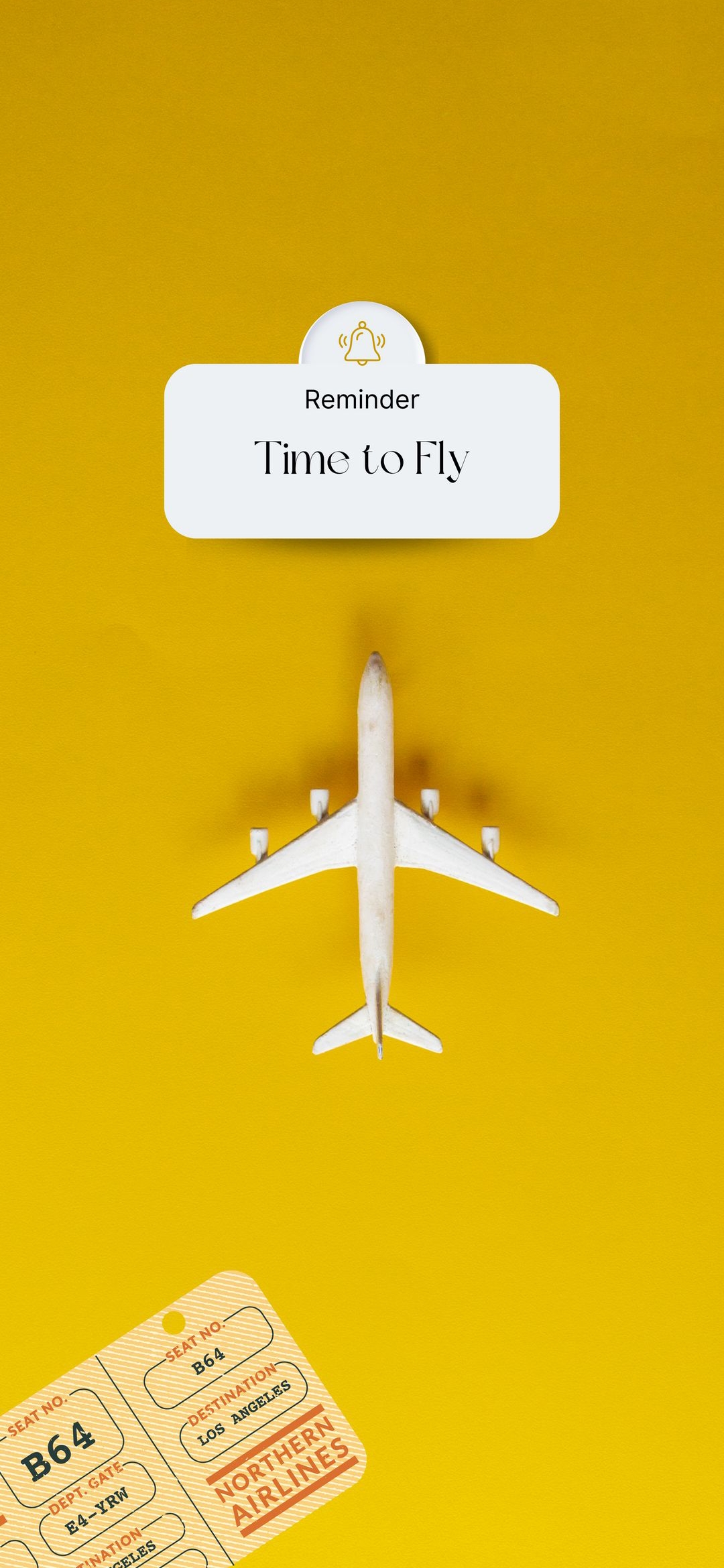 Time to Fly Reminder - travel wallpaper for OpersCraft