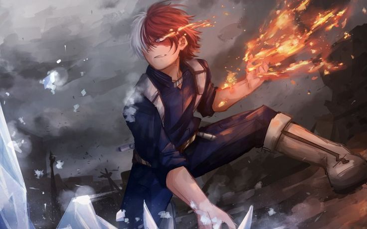 Todoroki Fire and Ice - anime wallpaper for OpersCraft