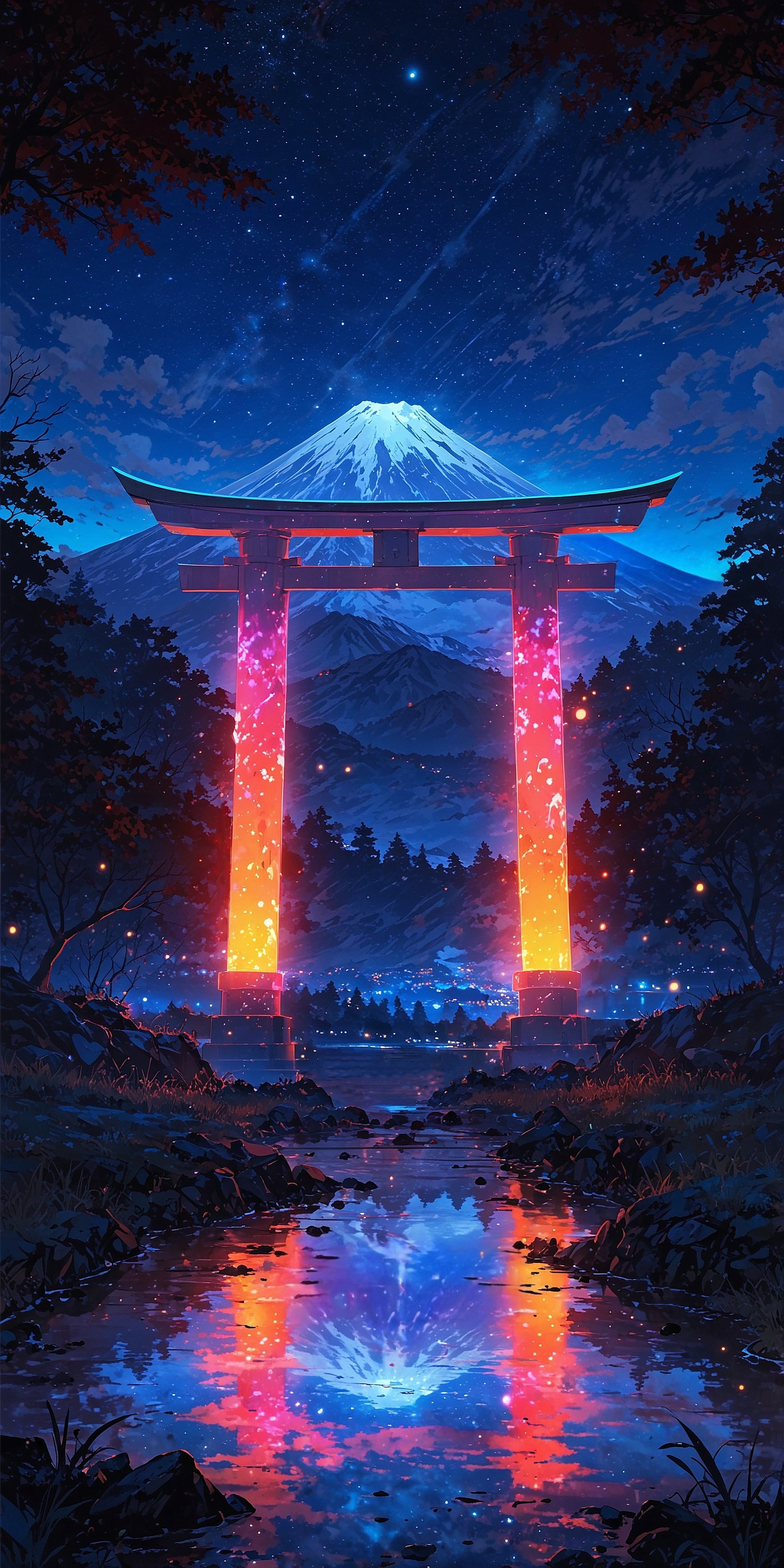 Torii Gate Starlight - landscape wallpaper for OpersCraft