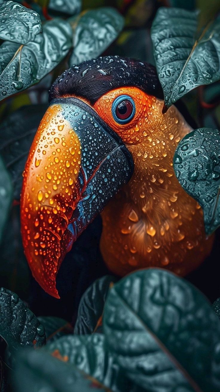 Toucan in Rainy Forest - animals wallpaper for OpersCraft