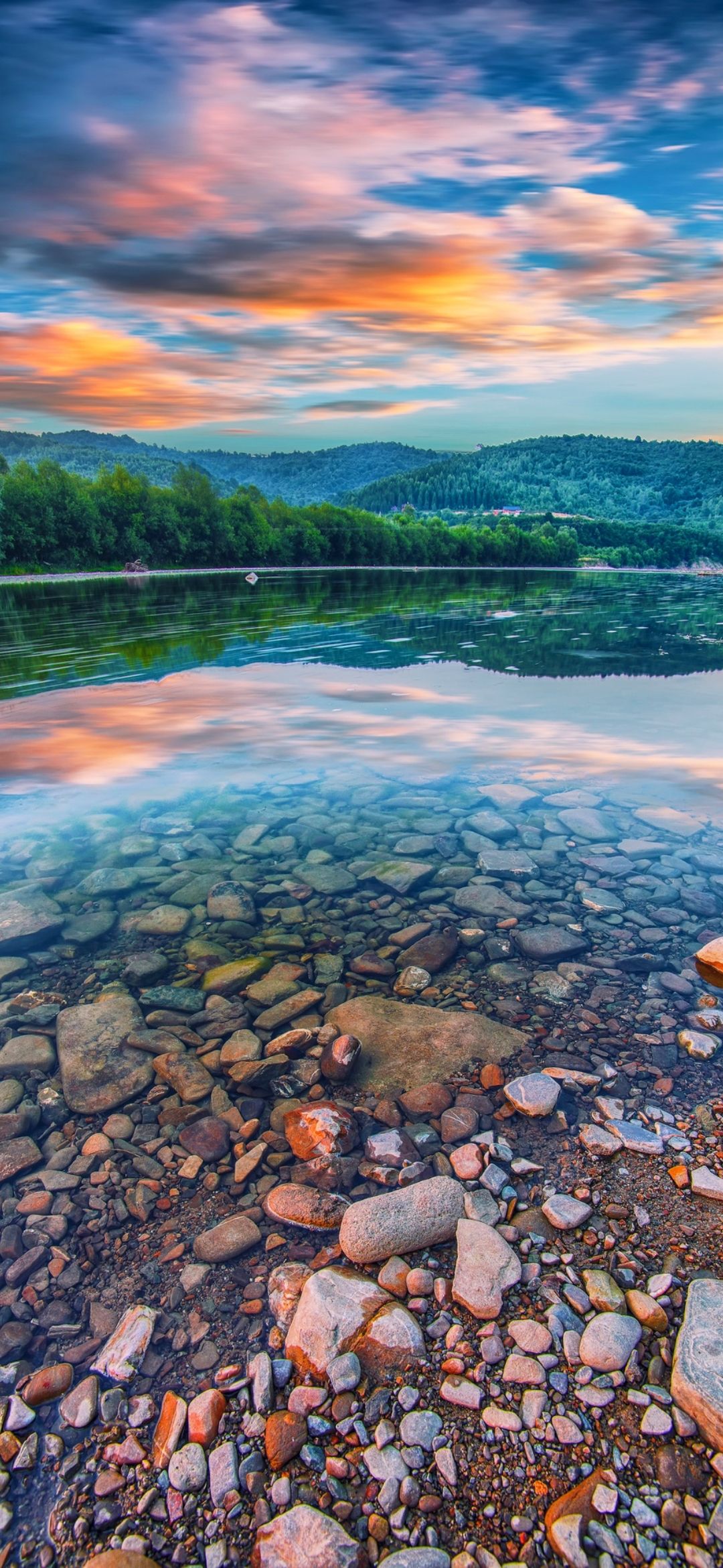 Tranquil River Sunset - landscape wallpaper for OpersCraft
